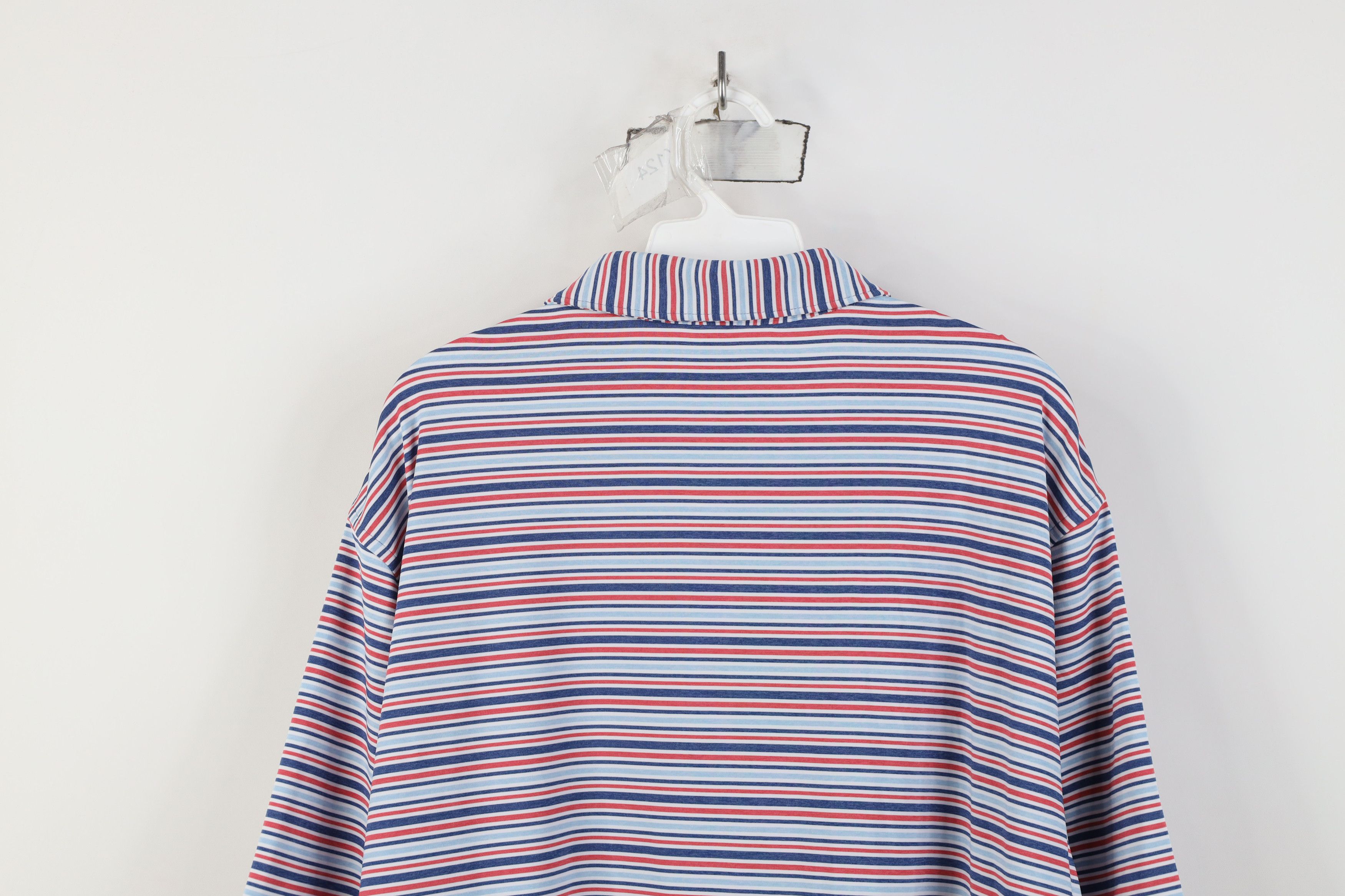 Peter Millar Peter Millar Summer Comfort Striped Knit Golf Polo Shirt Size US XL / EU 56 / 4 - 10 Thumbnail