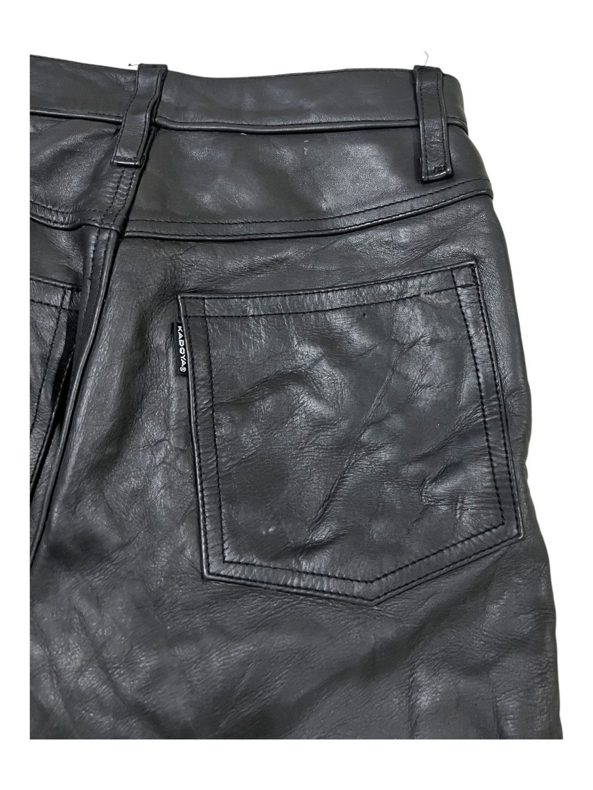 1990s Kadoya Racing Sport Leather Craftsmanship Biker Pants