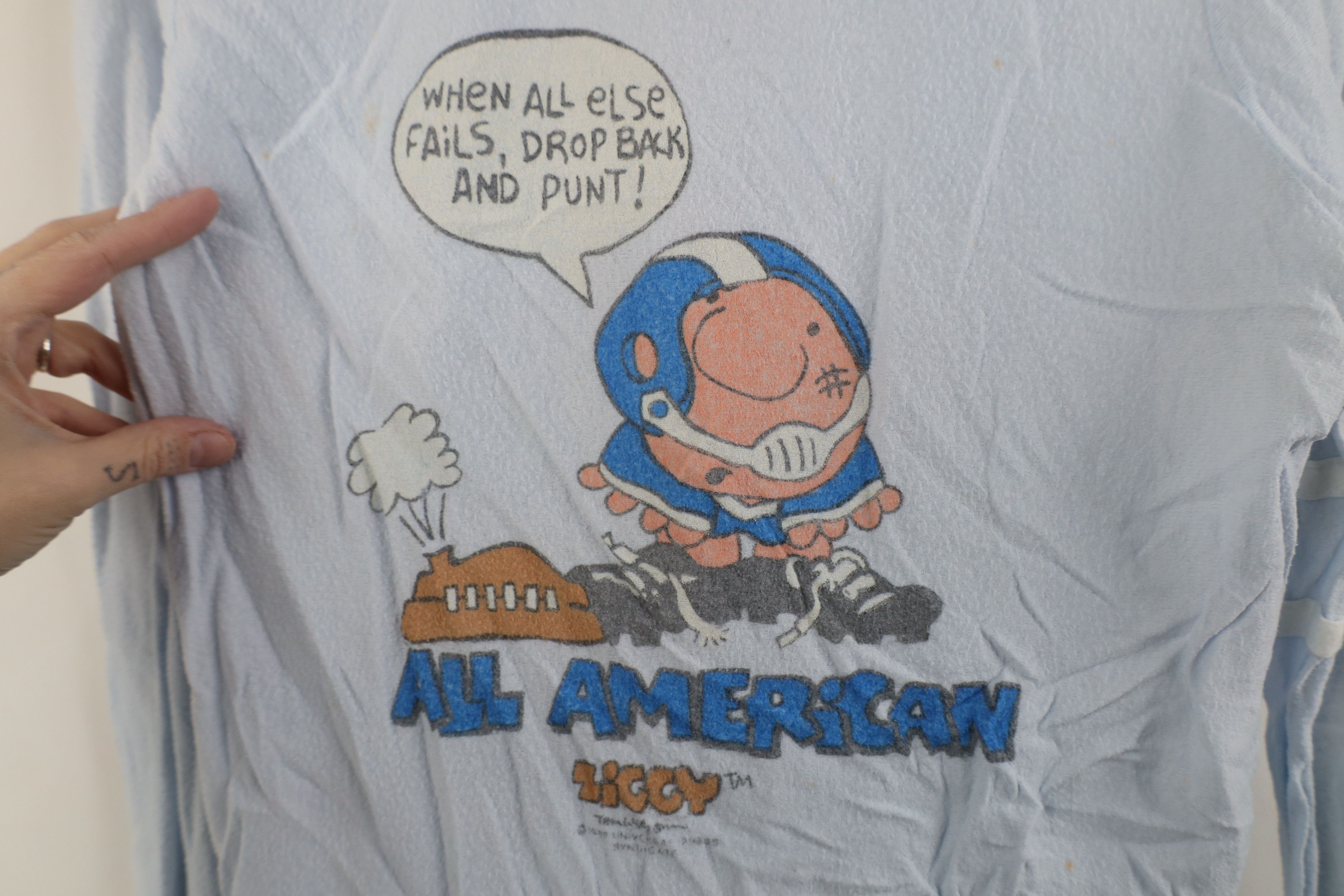 Vintage Vintage 80s Ziggy Comic Football Long Sleeve Sleep T-Shirt Size S / US 4 / IT 40 - 4 Thumbnail