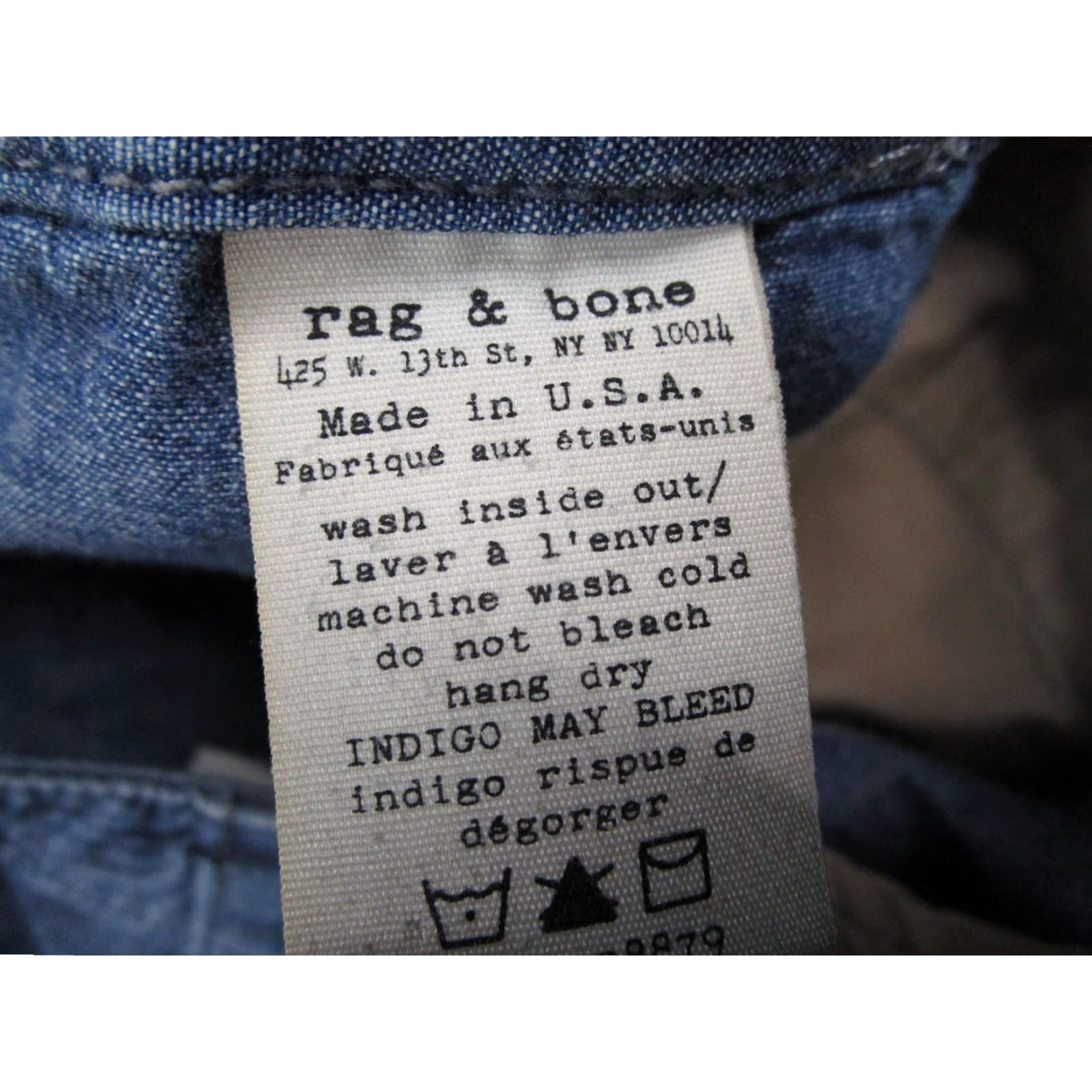 Rag & Bone Rag & Bone Pants Mens 30x30 Chambray Blue Cotton Chino Made In USA Lightweight Flat Front 5-Pocket Size US 30 / EU 46 - 5 Thumbnail