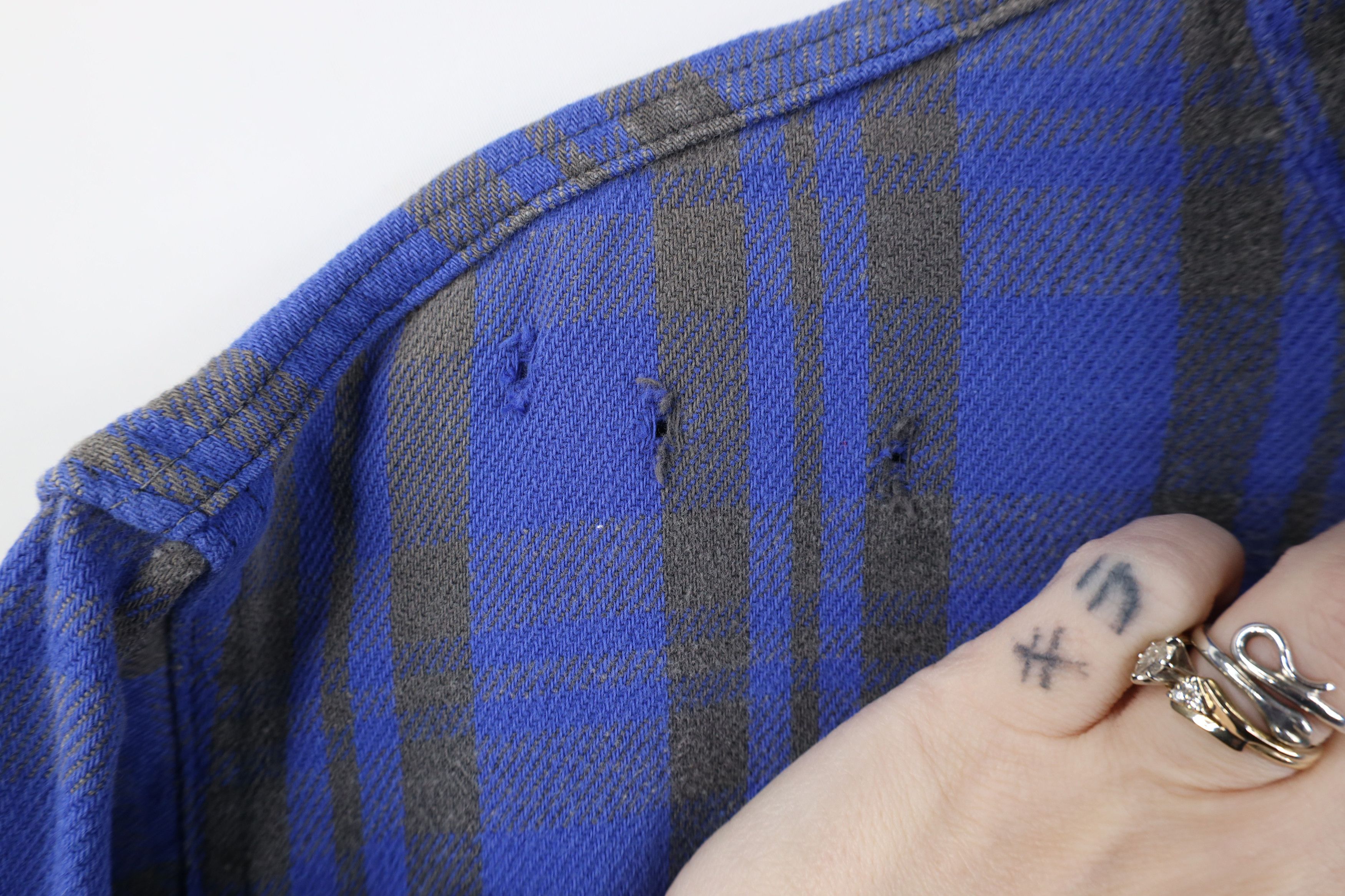 Vintage Vintage 90s Streetwear Heavy Flannel Button Shirt Plaid Size US M / EU 48-50 / 2 - 4 Thumbnail