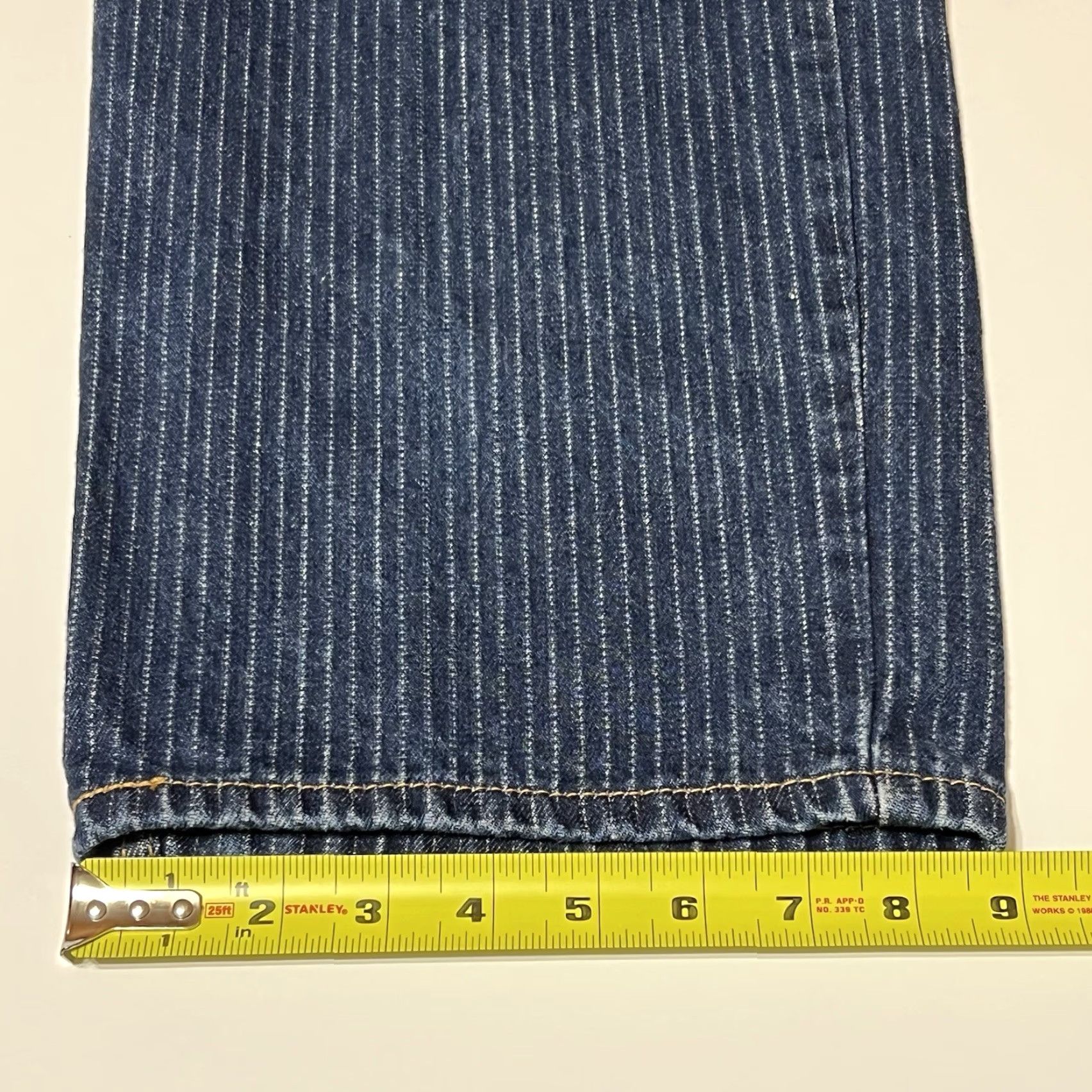 Levi's Levi's Jeans Pinstriped Low Pro Relaxed Straight Leg Womens 35x29 Denim Dark Blue 5-Pocket Pockets Vintage? No Ladies Girls Mens" Size 24" / US 00 / IT 34 - 7 Thumbnail