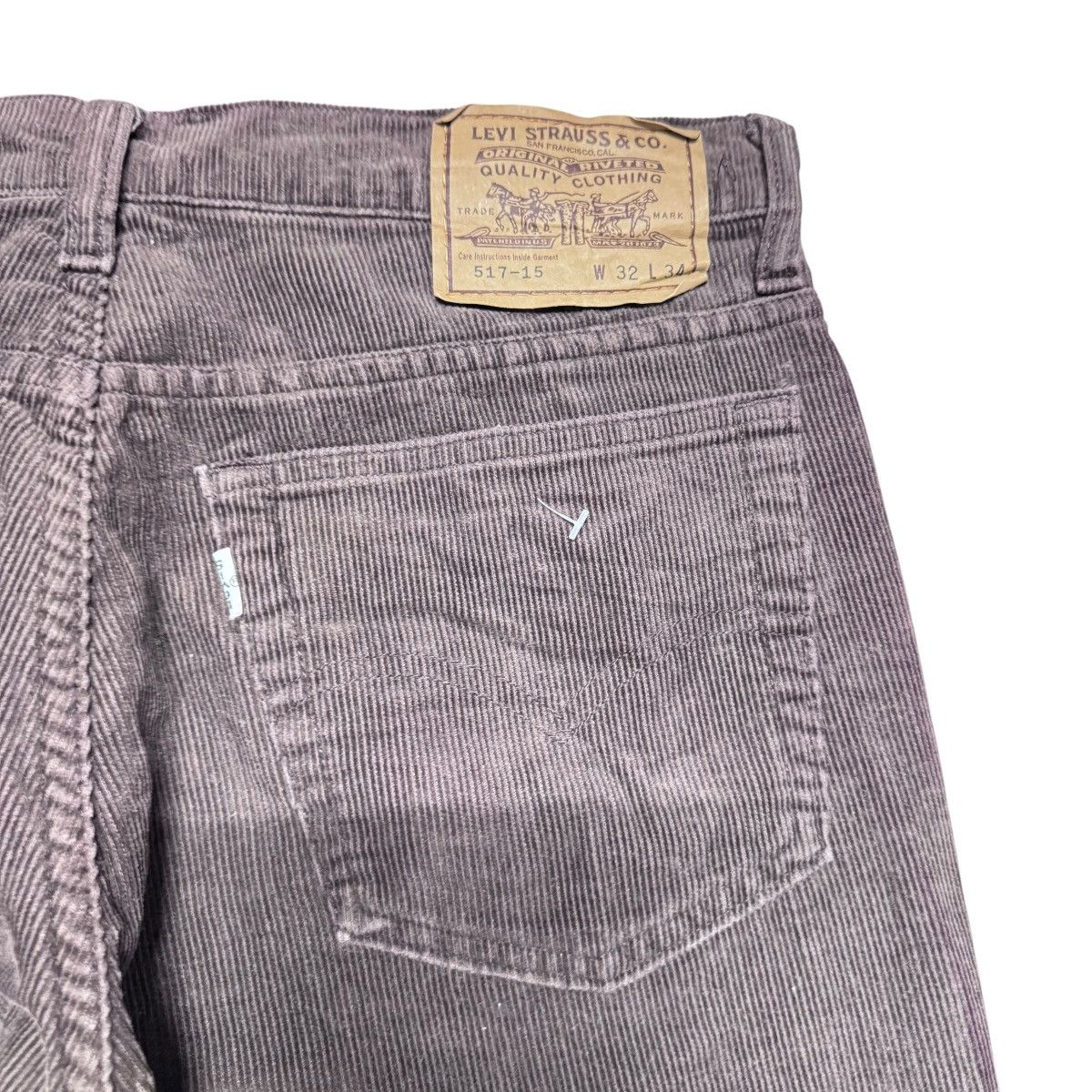 Levi's Vintage Levis 517 Brown Corduroy Flare Jeans Size US 32 / EU 48 - 7 Thumbnail