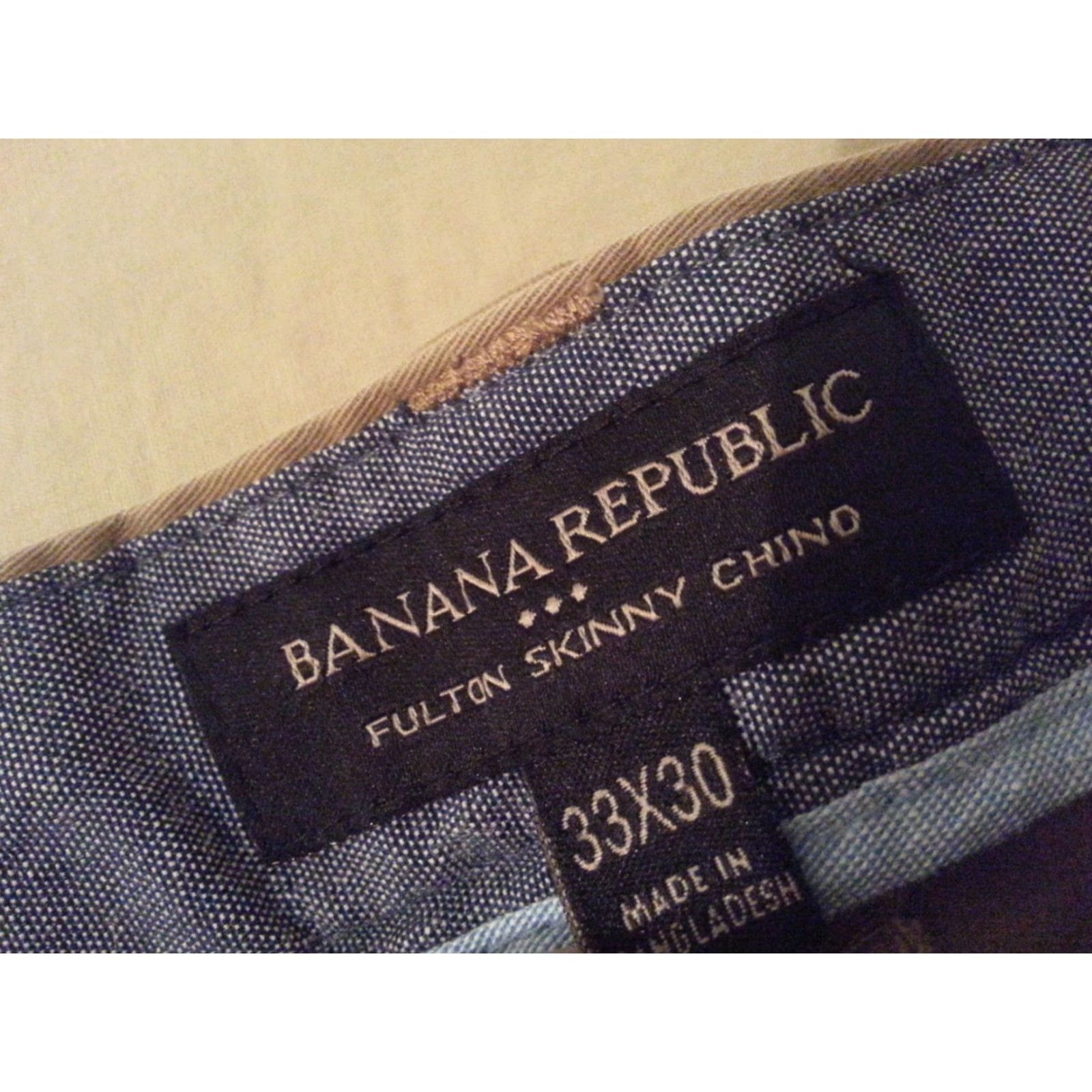 Banana Republic Mens Banana Republic Pants 33x30 34x30 Cotton Khaki Slack Chino Dress Trouser Size US 33 - 6 Thumbnail