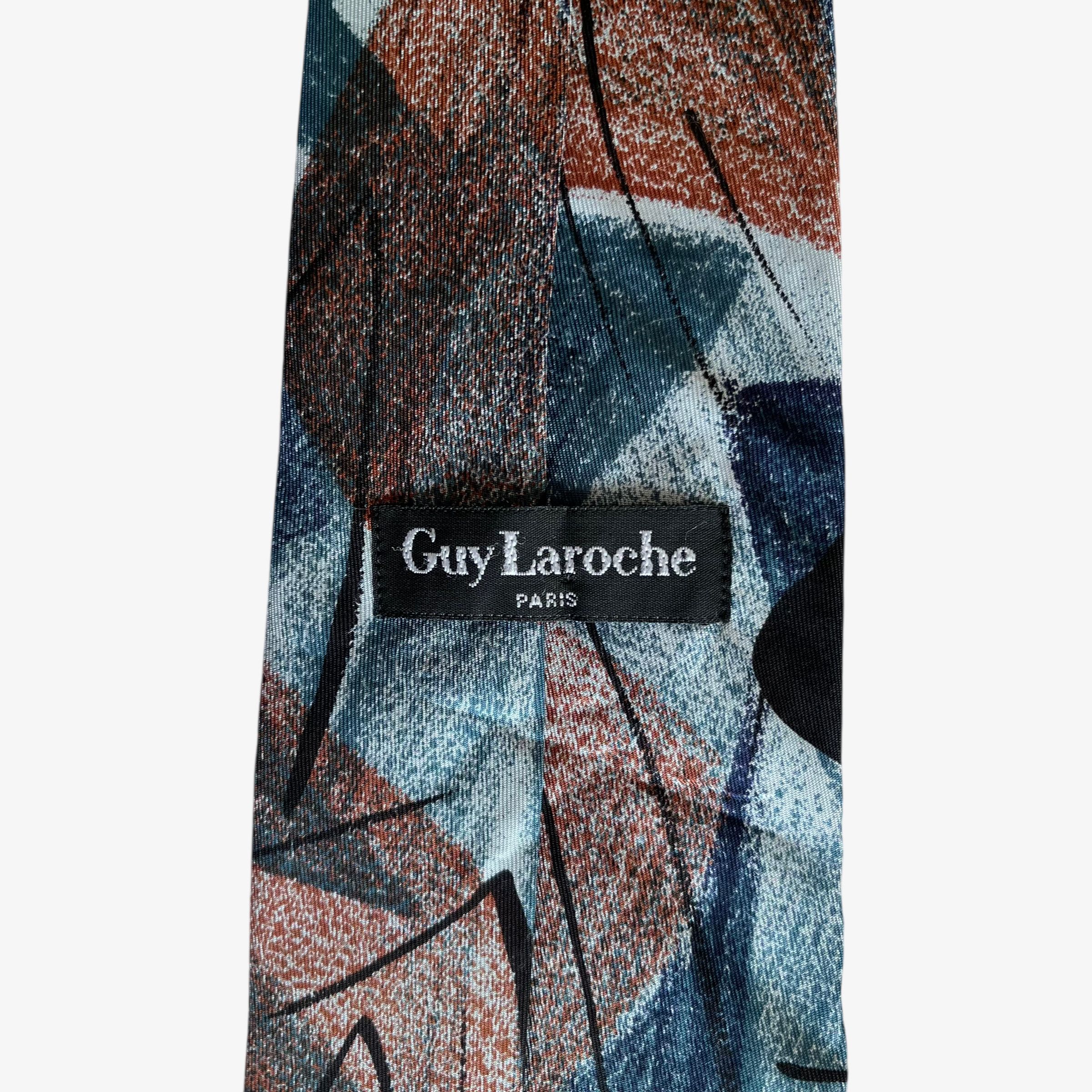 Guy Laroche Vintage 90s Guy Laroche Abstract Painting Print Silk Tie Size ONE SIZE - 2 Thumbnail