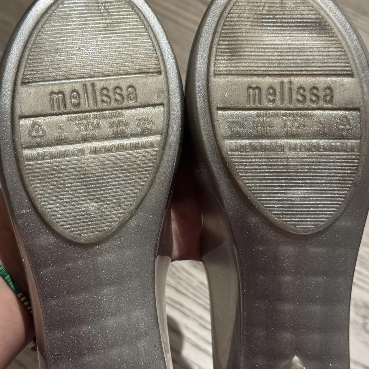 Melissa × Vivienne Westwood Super Rare Vivienne Westwood Melissa Silver Ballet Flats Size US 5.5 / IT 35.5 - 5 Thumbnail