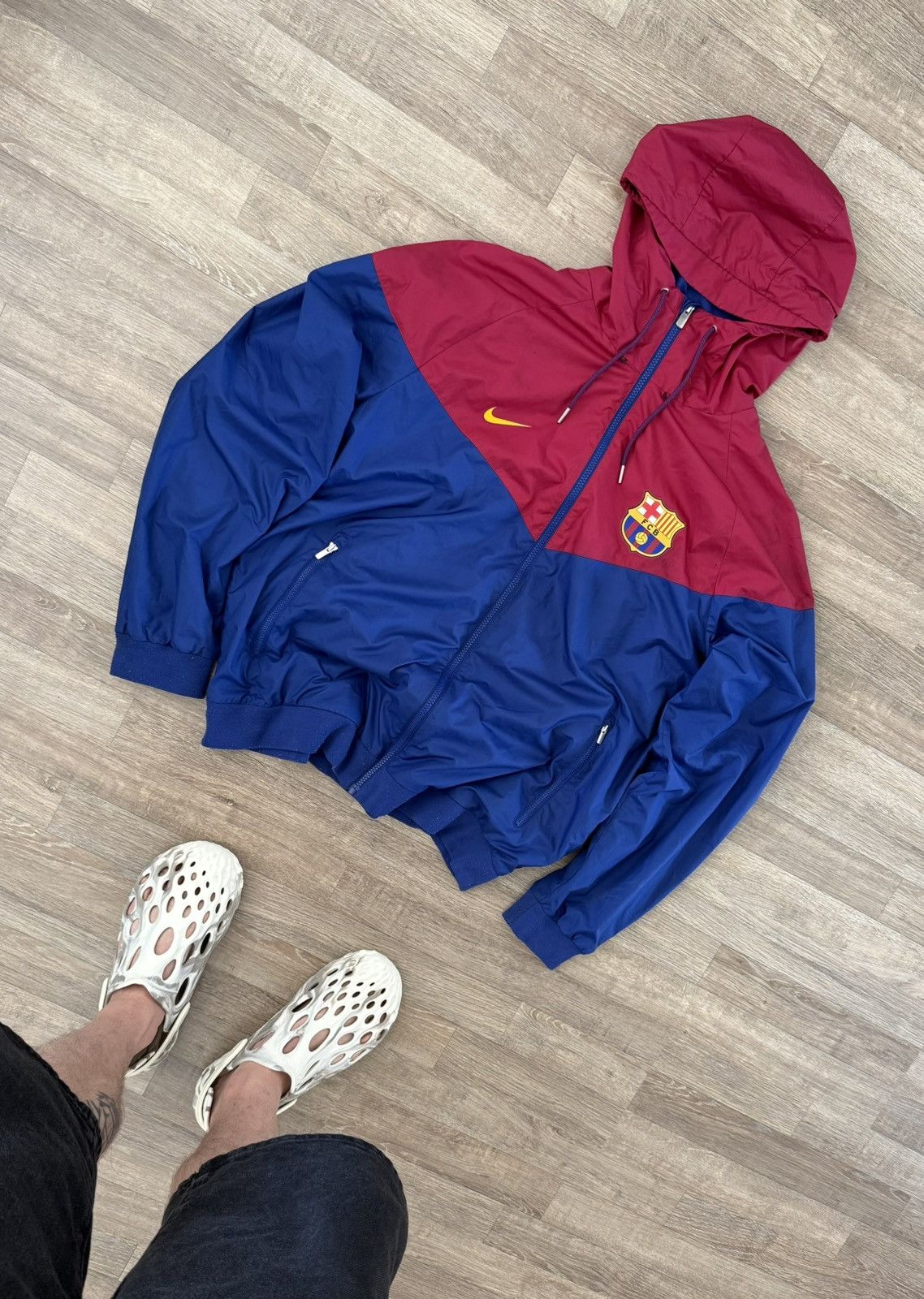 Nike Nike Y2K Barcelona Nylon Drill Soccer Blokecore Hype Jacket Size US XL / EU 56 / 4 - 10 Thumbnail