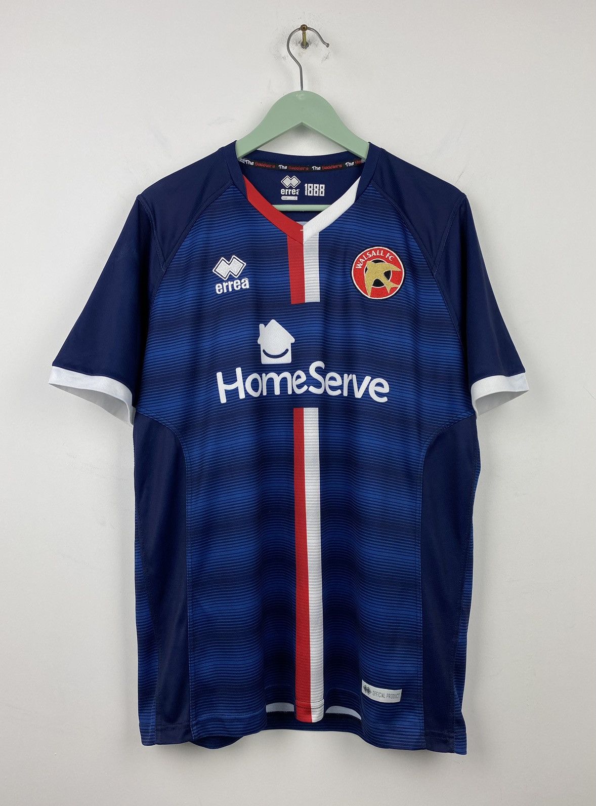 Errea Walsall FC 2018 2019 Errea Football Jersey Shirt PSG Arsenal Size US L / EU 52-54 / 3 - 1 Thumbnail