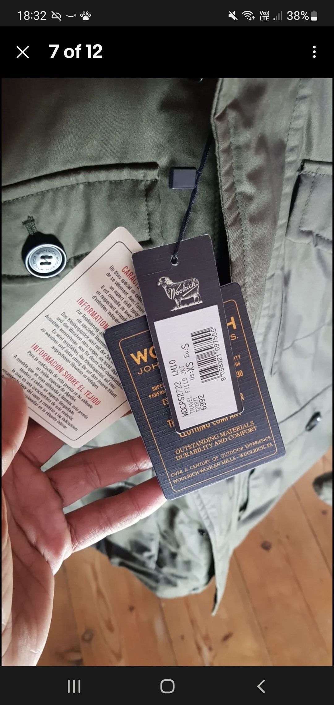 Woolrich Woolen Mills Travel field jacket Size US XS / EU 42 / 0 - 5 Thumbnail