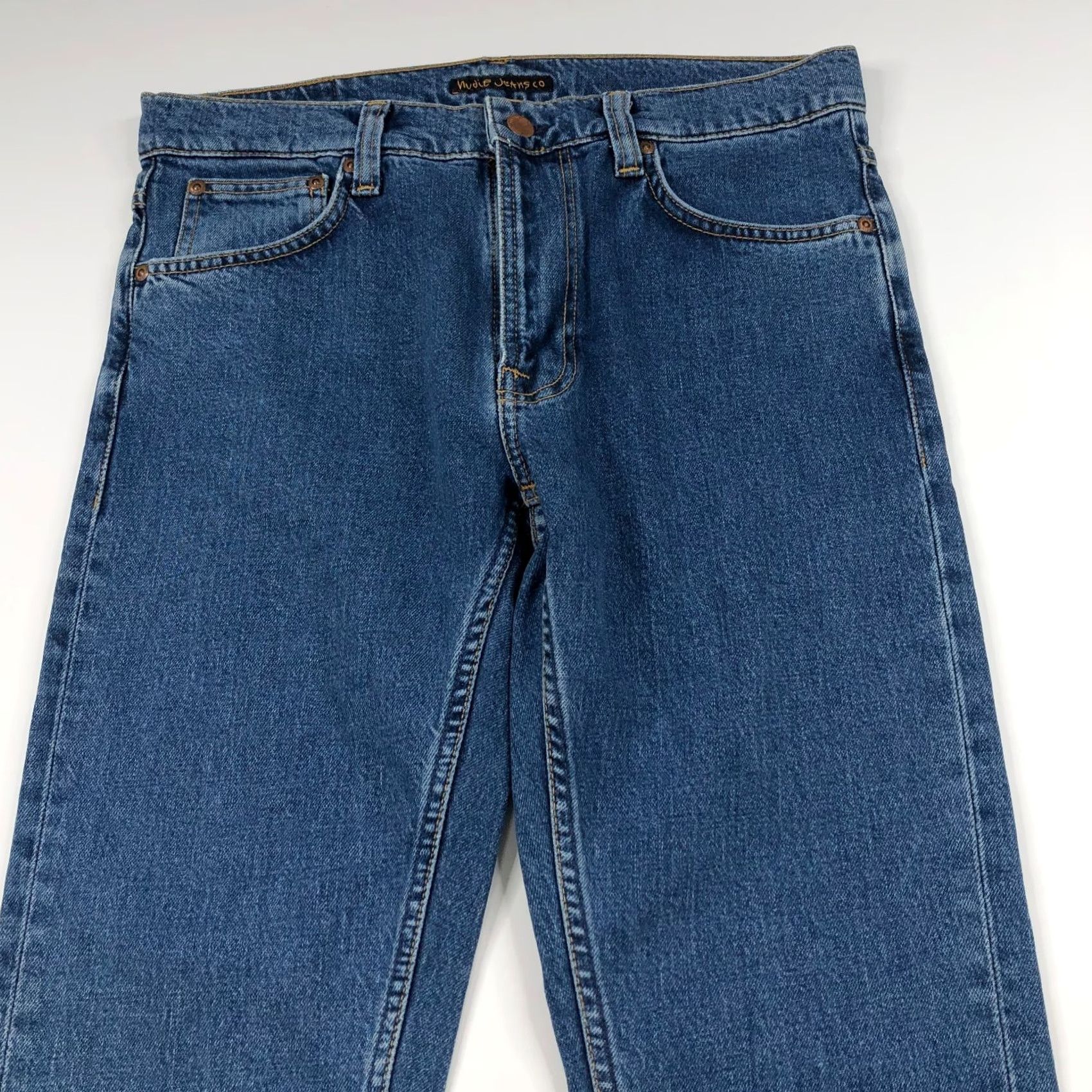 Nudie Jeans Nudie Jeans Lean Dean 30 Jeans Mid Rise Denim Blue 5-Pocket Regular Inseam 30in Men’s Vintage? No; 32W 28L Fits 32W 28L Blue Jeans Size US 30 / EU 46 - 5 Thumbnail
