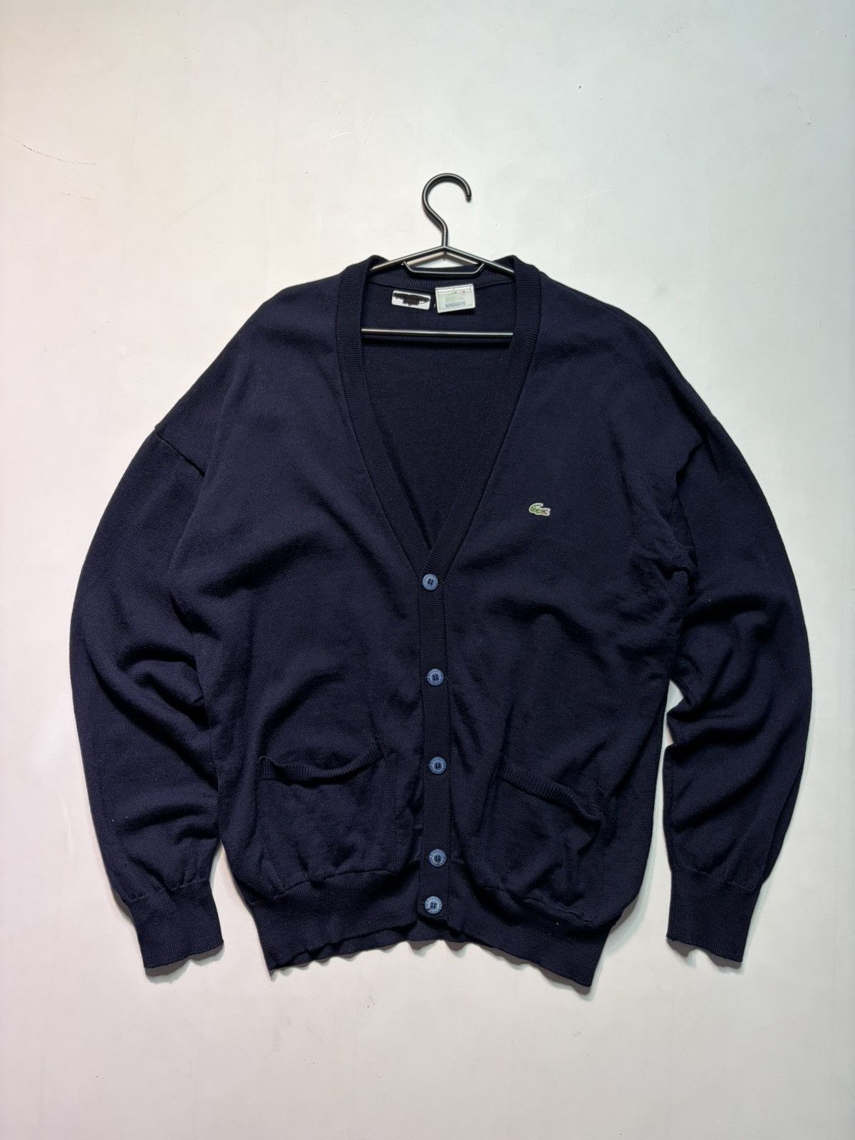 Supreme/LACOSTE Stripe Cardigan Ｓサイズ Supreme LACOSTE Stripe Cardigan Navy Men's - FW19 - US