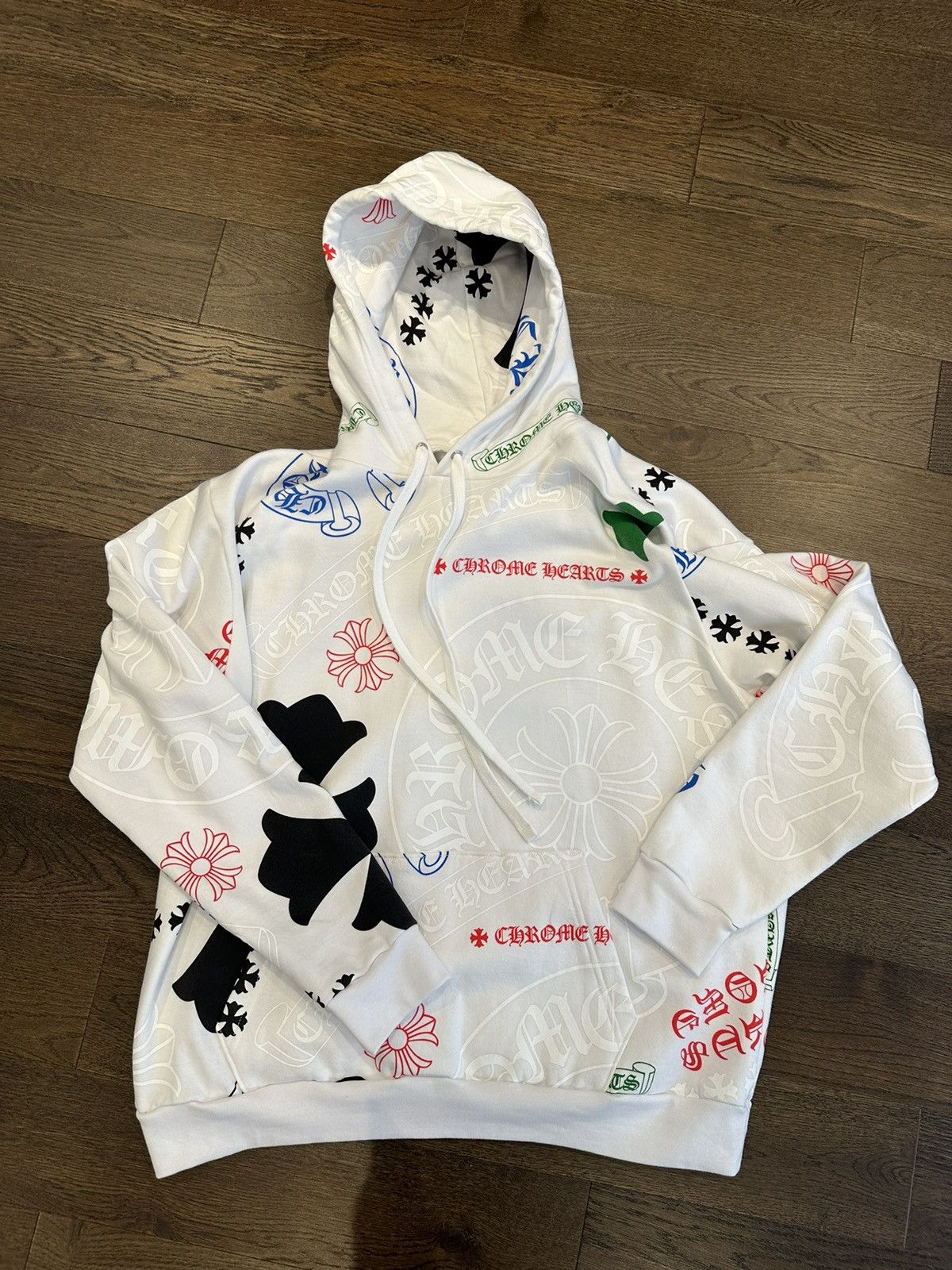 【Chrome Hearts】Stencil Hoodie★フーディ★White Chrome Hearts Chrome Hearts Stencil Hoodie | Grailed