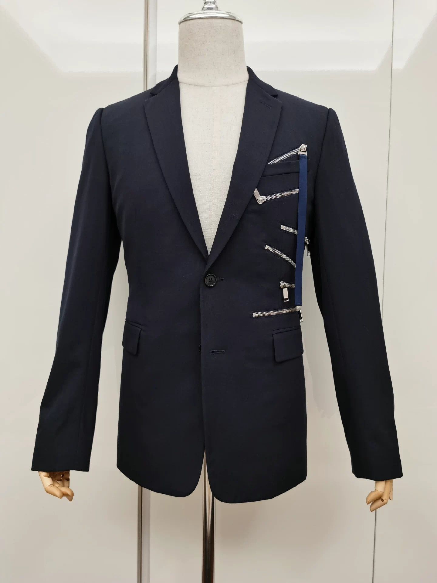 Dior DIOR HOMME Runway Zipper Ribbon Blazer 48 Size 48R - 1 Thumbnail