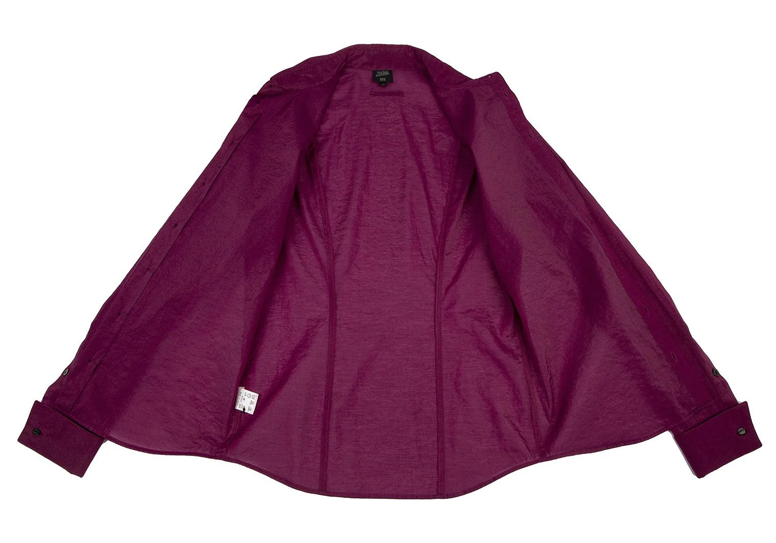 Jean Paul Gaultier Cotton Nylon Sheer Cuff Shirt in Purple Size 48 Size US M / EU 48-50 / 2 - 11 Thumbnail