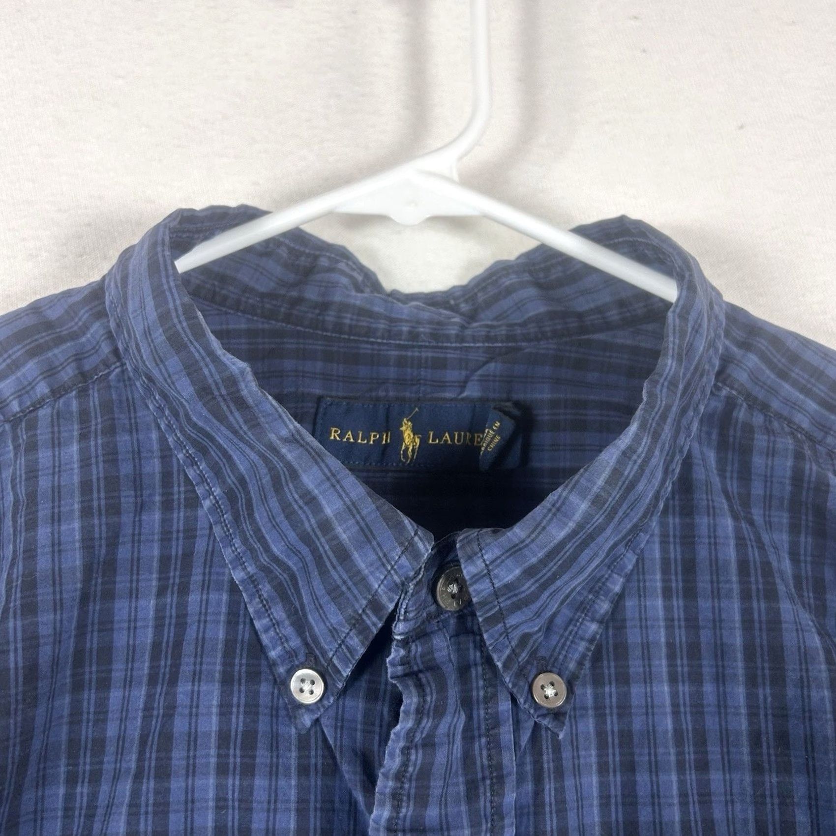 Ralph Lauren Ralph Lauren Big & Tall 2XB Blue Plaid Long Sleeve Button-Up Shirt Mens Casual Preppy Button-Down Collared Size US XXL / EU 58 / 5 - 3 Thumbnail