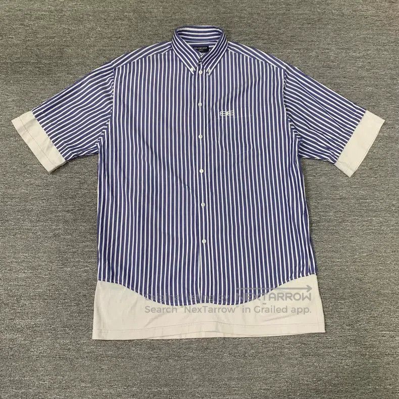 Balenciaga Balenciaga size 37 Blue Striped Buckle Embroidered Fake Tw Size US S / EU 44-46 / 1 - 1 Thumbnail