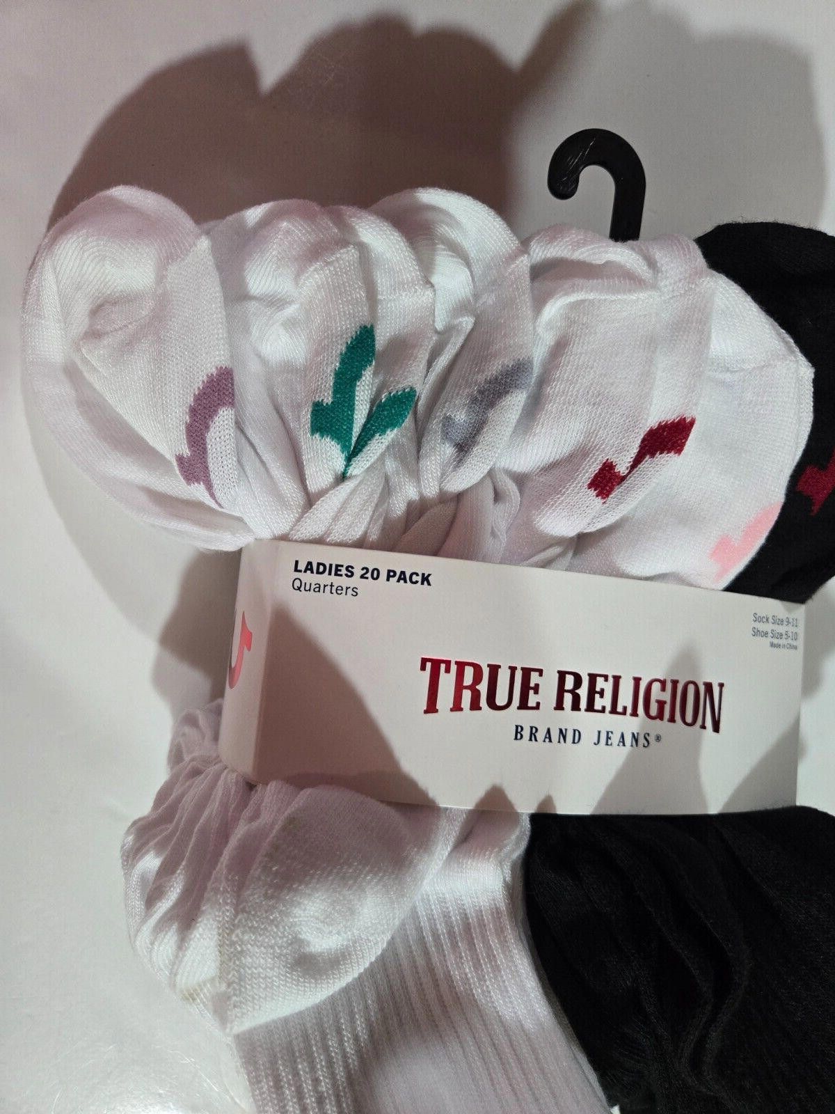 True Religion 20 Pack Womens True Religion Brand Jeans Quarter Cut NEW NWT Size ONE SIZE - 1 Thumbnail