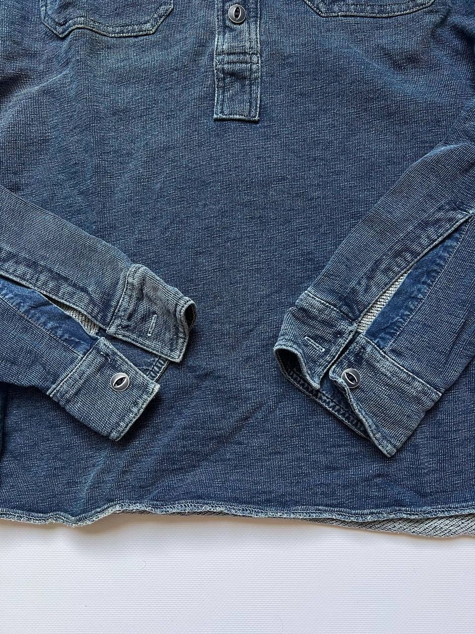 RRL Ralph Lauren RRL Double Ralph Lauren washed denim indigo rugby longsleeve Size US M / EU 48-50 / 2 - 5 Thumbnail