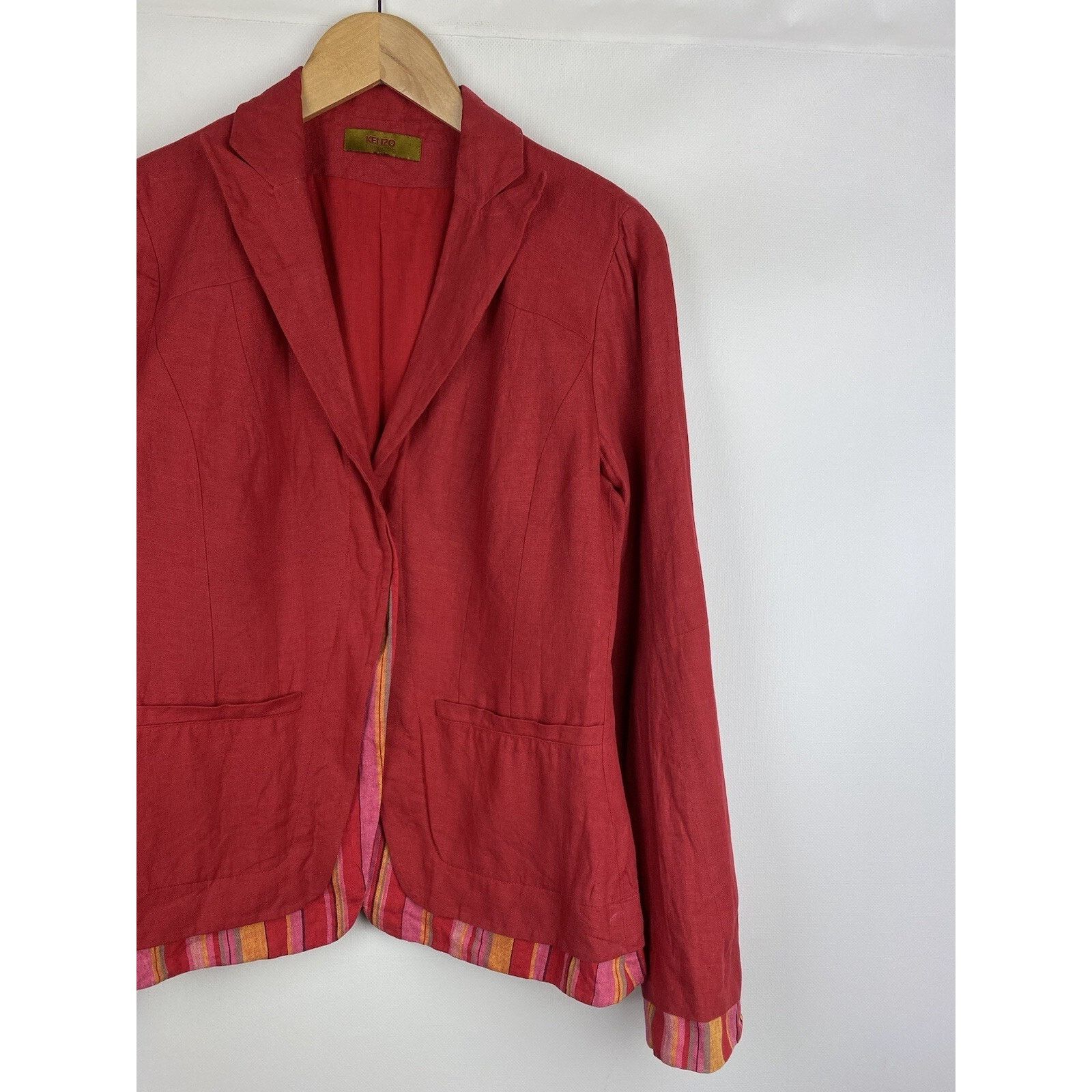 Kenzo Kenzo Jungle vintage ladies linen blazer jacket size ~ 38 Size M / US 6-8 / IT 42-44 - 3 Thumbnail