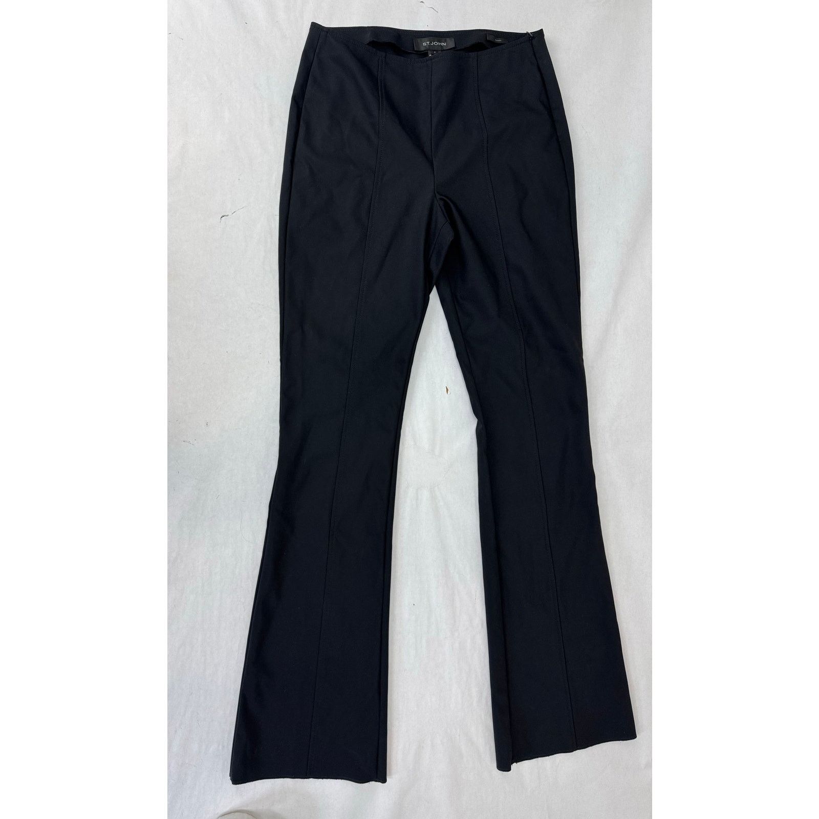 St. John St. John Emma Black Dress Pant MSRP 595 Flare NWOT - Size 4 Size 27" / US 4 / IT 40 - 1 Thumbnail