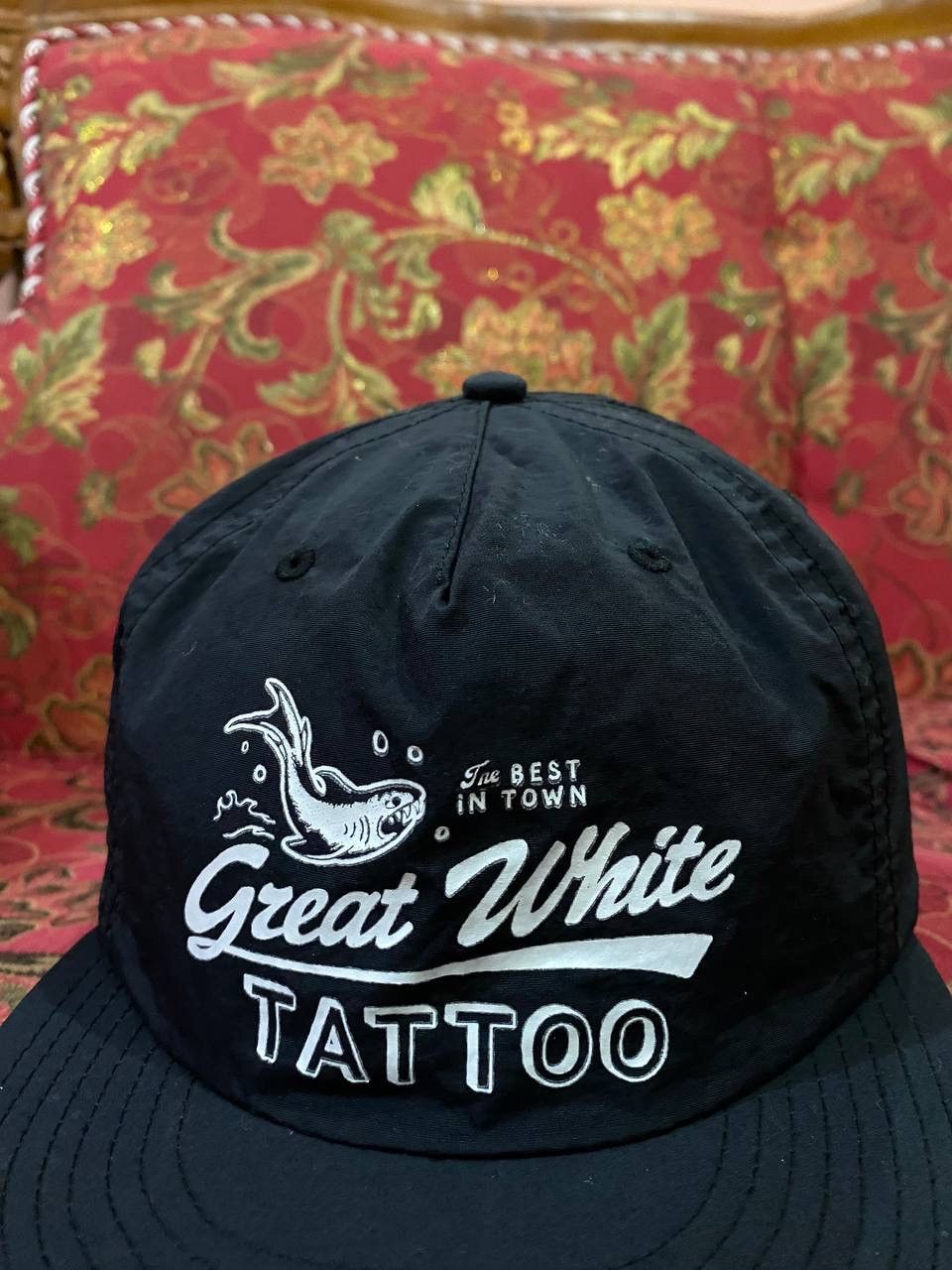 Vintage Vintage Great White Tatto Cafe Racer Motorcycle Cap Size ONE SIZE - 5 Thumbnail
