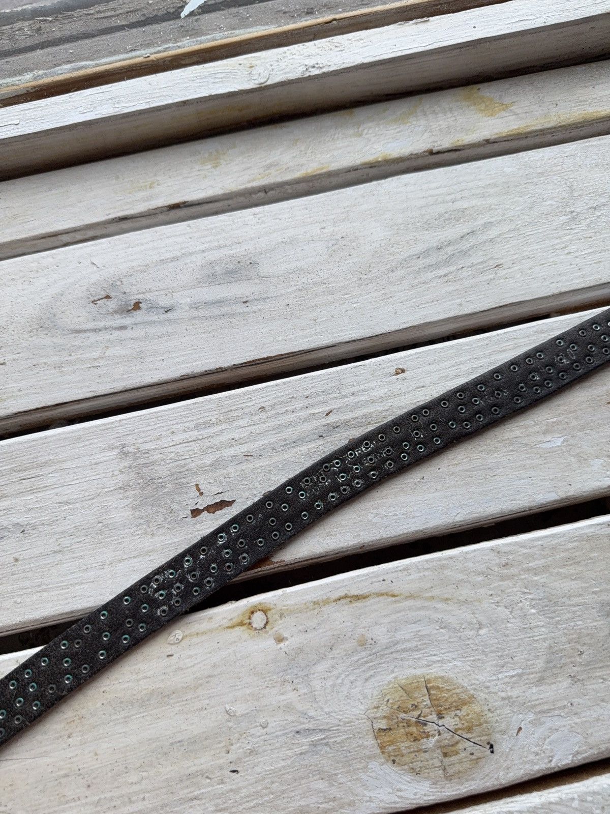 Japanese Brand Vintage Japanese Leather Punk Emo Rock Goth Y2K Drill belt Size ONE SIZE - 8 Thumbnail