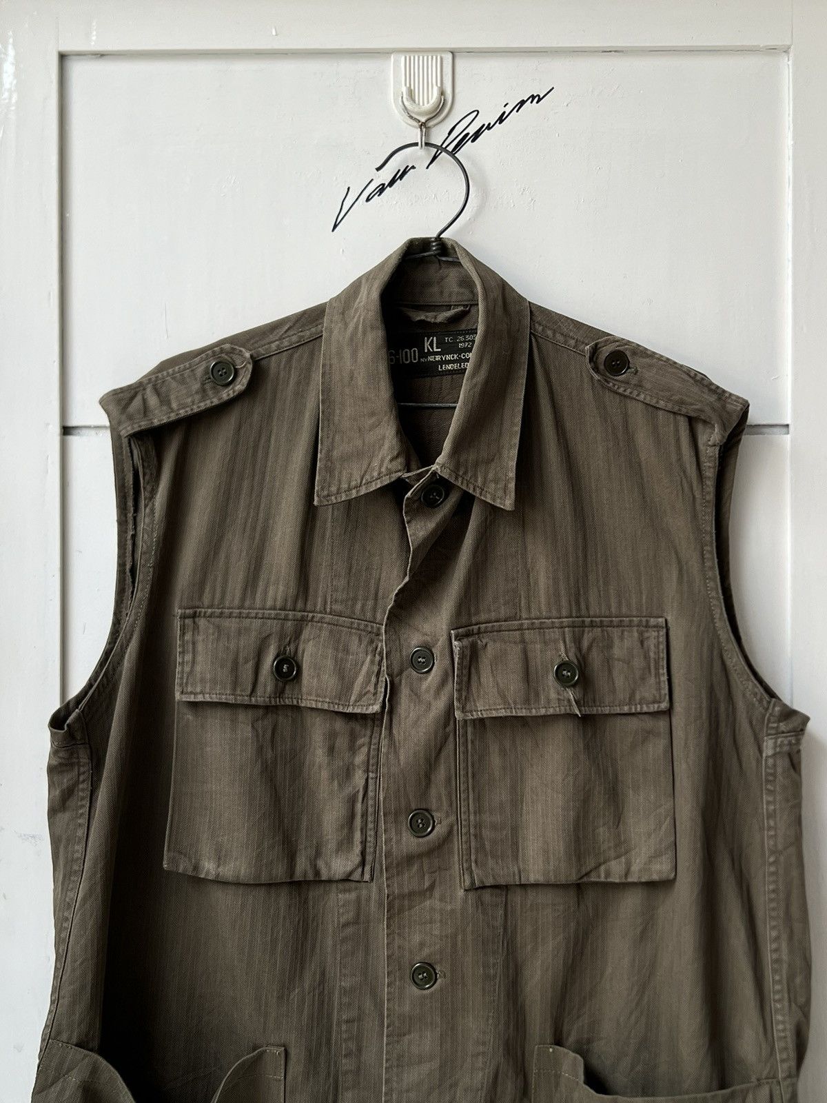 Vintage KL N.V. NEIR YNCK-CONFECTIE LENDELEDE Vest Army Military Size US L / EU 52-54 / 3 - 10 Thumbnail