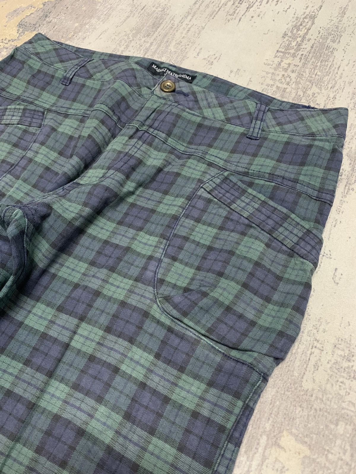 Japanese Brand Japanese Brand Masaki Matsushima Green Checkered Pant Size US 32 / EU 48 - 6 Thumbnail