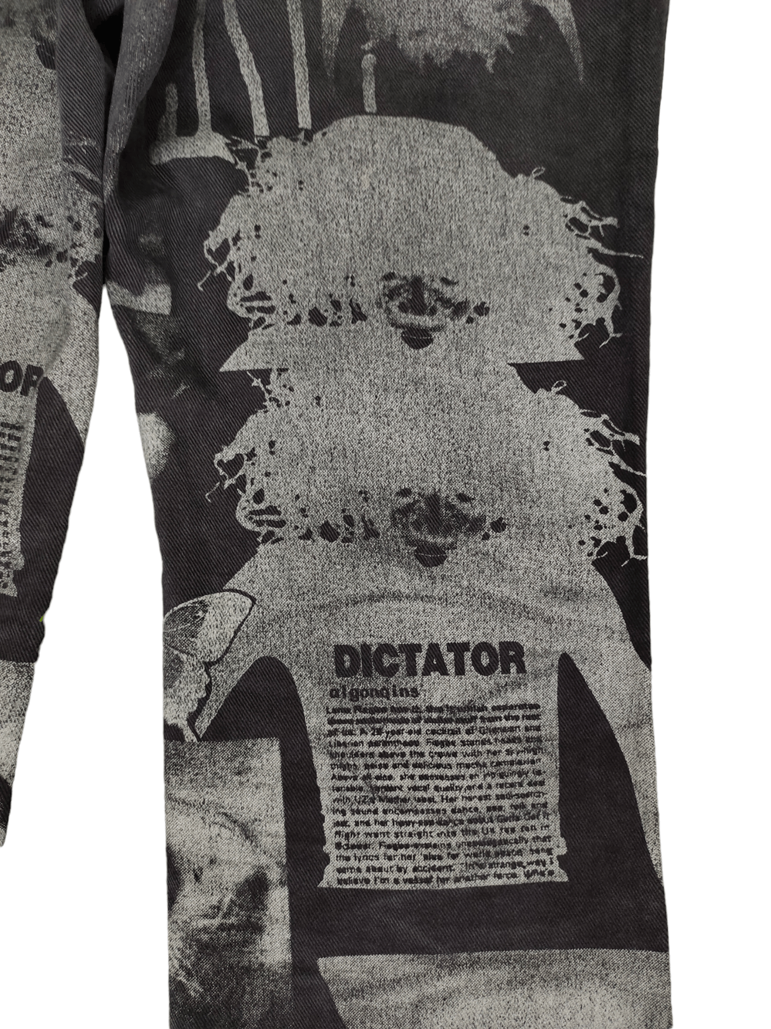 Jean Paul Gaultier Flare Pants Algonquins 'Dictator' Printed Boot Cut Jpg Style Size US 27 - 16 Thumbnail