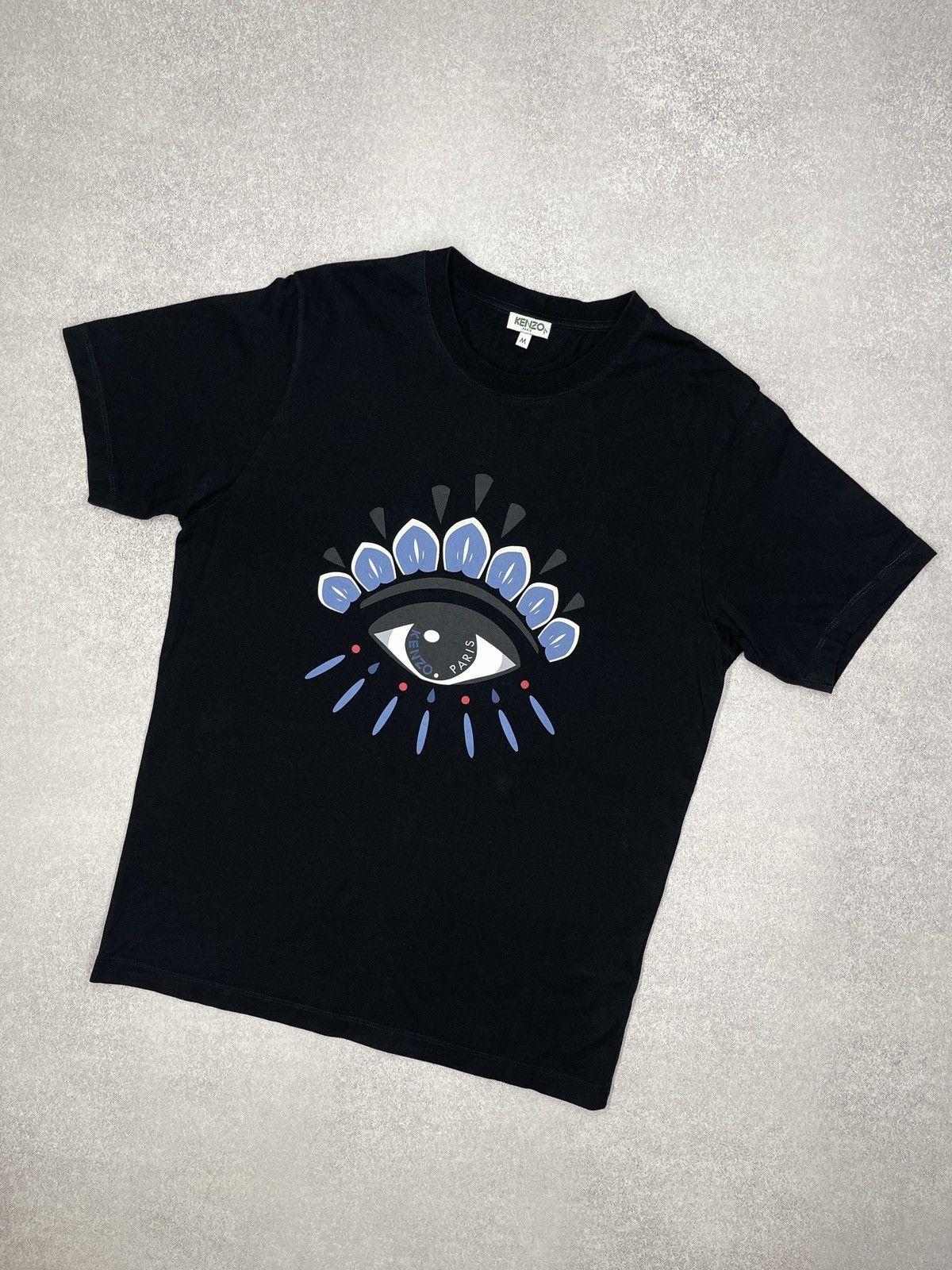 Kenzo Mens KENZO Paris Eyes Eye Printing T Shirt Black Designer Size US M / EU 48-50 / 2 - 1 Thumbnail