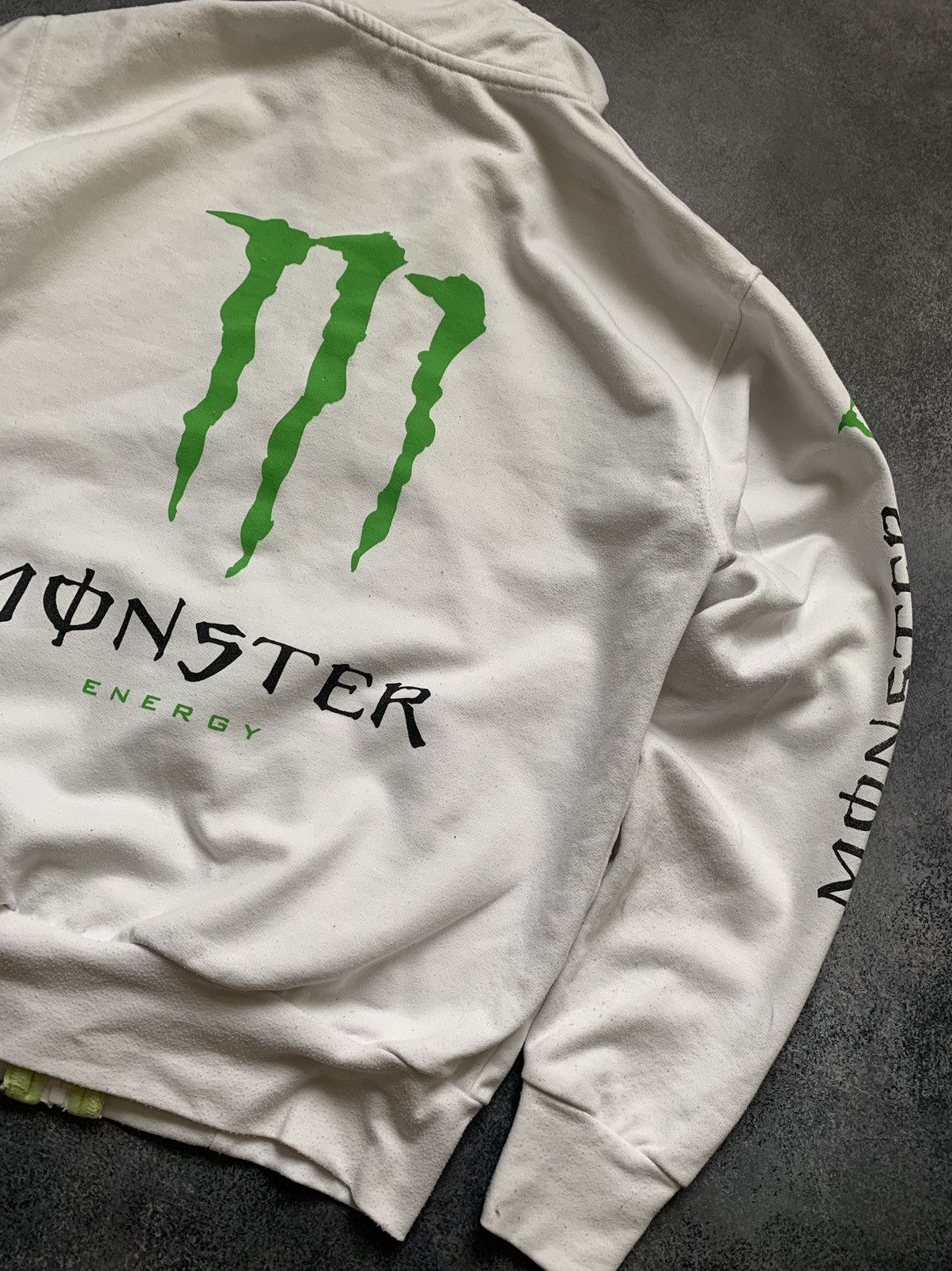 Affliction × Vintage Vintage Y2k Monster Energy Racing Sweatshirt Zip Up Size US L / EU 52-54 / 3 - 9 Thumbnail