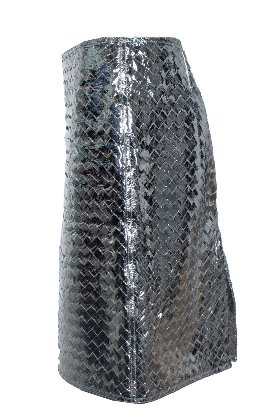 Bottega Veneta Bottega Veneta, Intrecciato laminated leather skirt Size 27" / US 4 / IT 40 - 2 Thumbnail