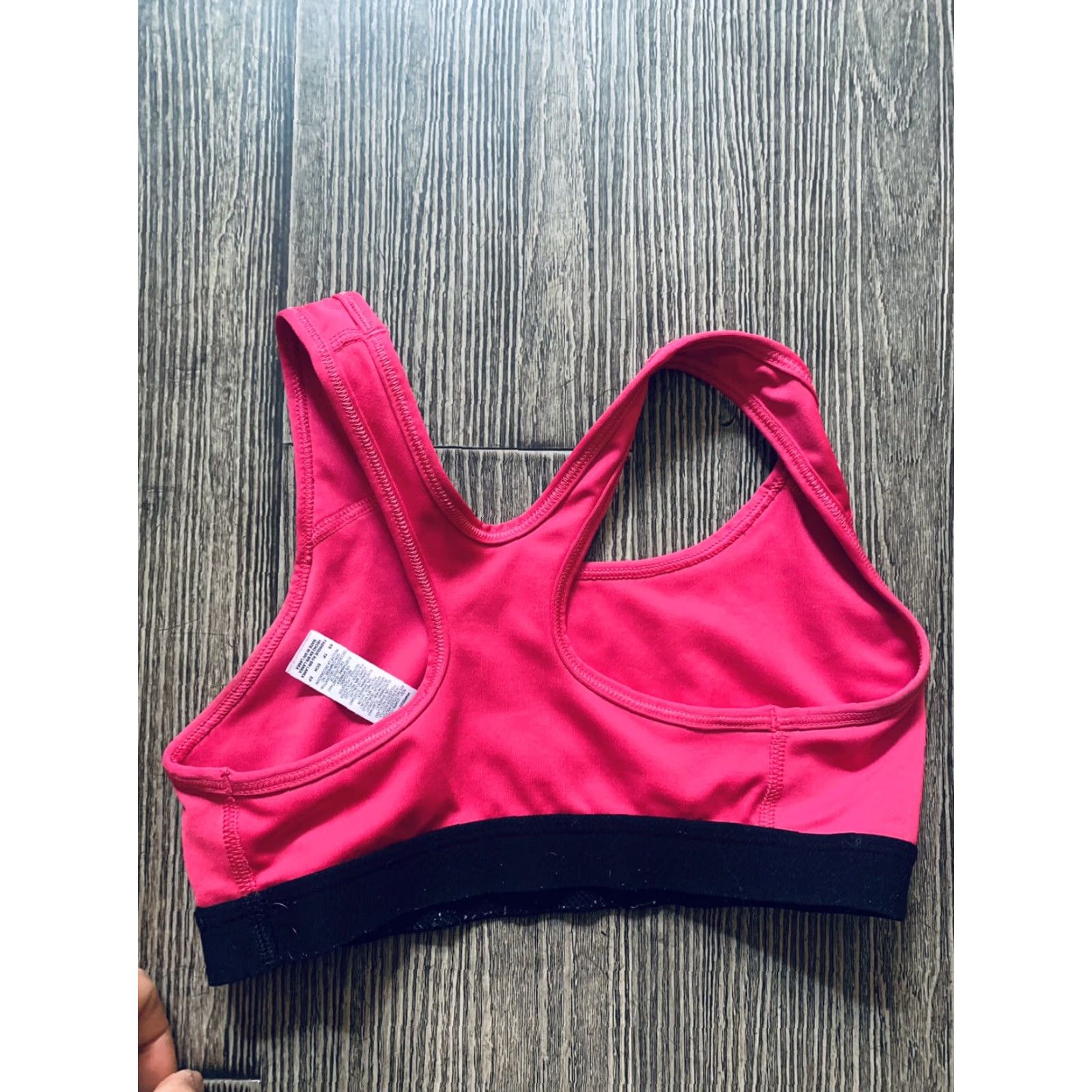 Nike VINTAGE Nike Dri-Fit Sports Bra XS Racerback Pink Swoosh Womens XS Pink Nike Dri-FIT Sports Bra Size ONE SIZE - 3 Thumbnail