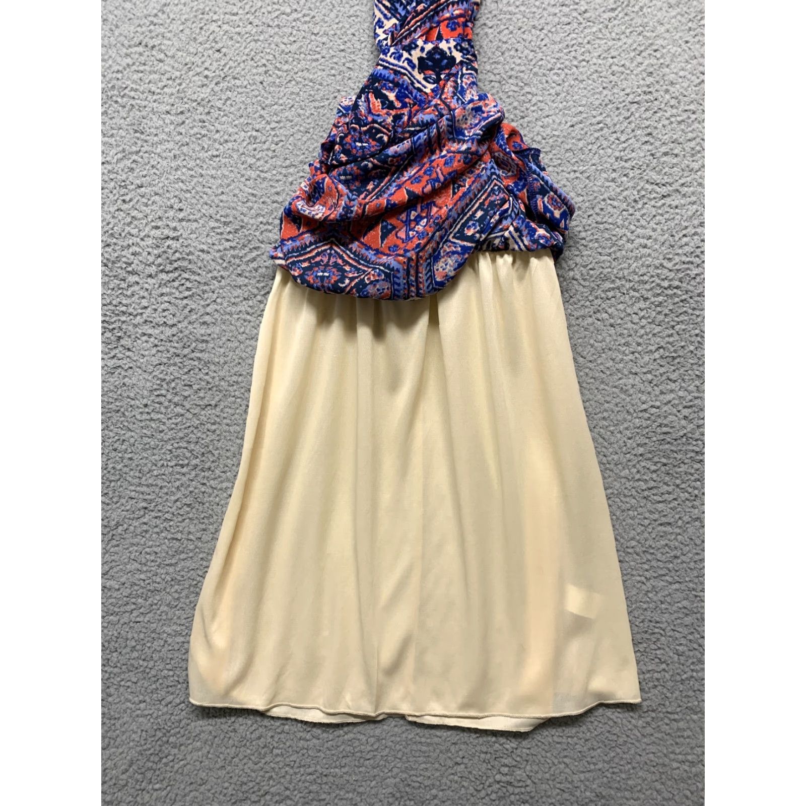 Vintage Everly Dress NWT Womens S Sundress Spaghetti Strap Elastic Waist Lined USA Red Blue Ivory Knee Length Vestless? Size S / US 4 / IT 40 - 7 Thumbnail