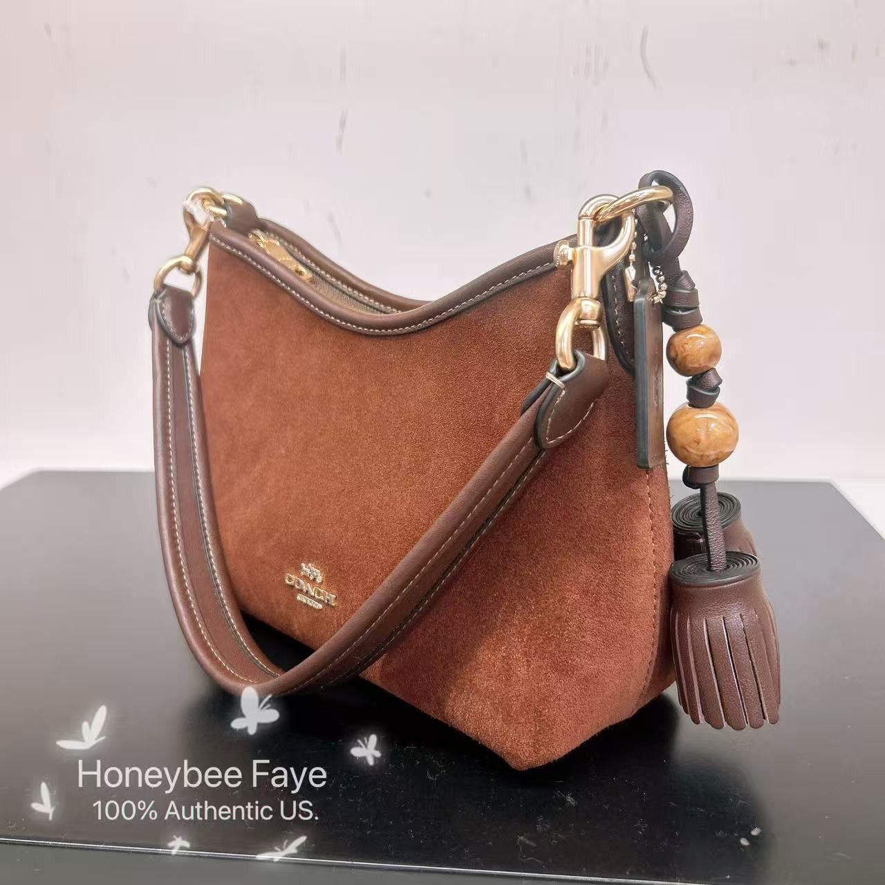 Coach NWT Coach Laurel Small Shoulder Bag With Tassels CCF14 Size ONE SIZE - 2 Thumbnail