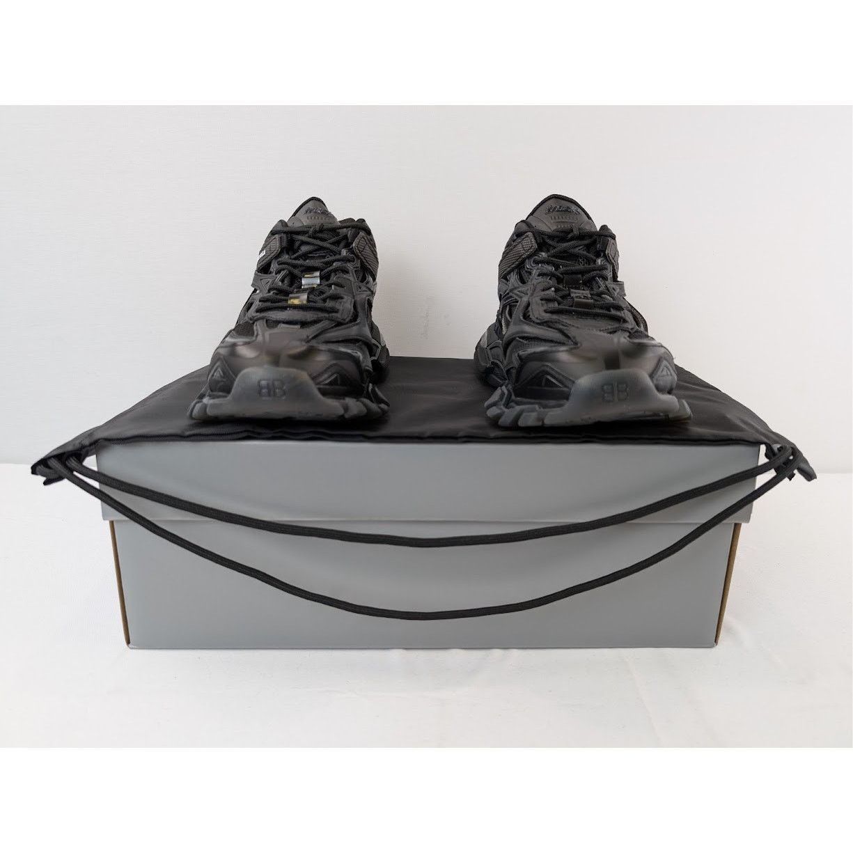 Balenciaga o1rshd1 Q:2 / Track.2 Open Sneakers in Black Size US 11 / EU 44 - 18 Thumbnail