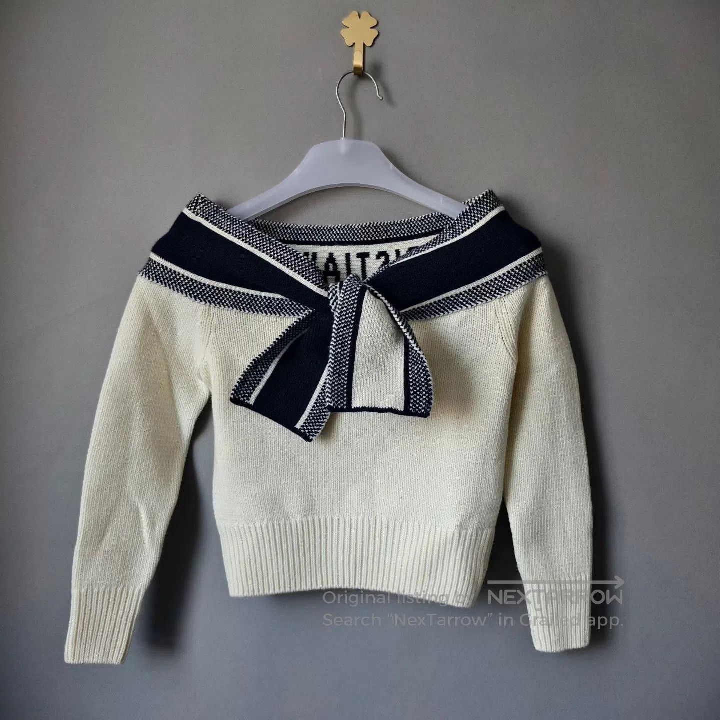 Dior DIOR Women's Sailor Collar Wool Sweater. Size XXS / US 00 / IT 34 - 1 Thumbnail
