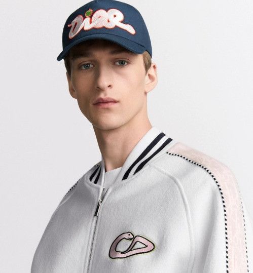 Dior o1w1db11025 513J405 Varsity Jacket in White Size US XL / EU 56 / 4 - 3 Thumbnail