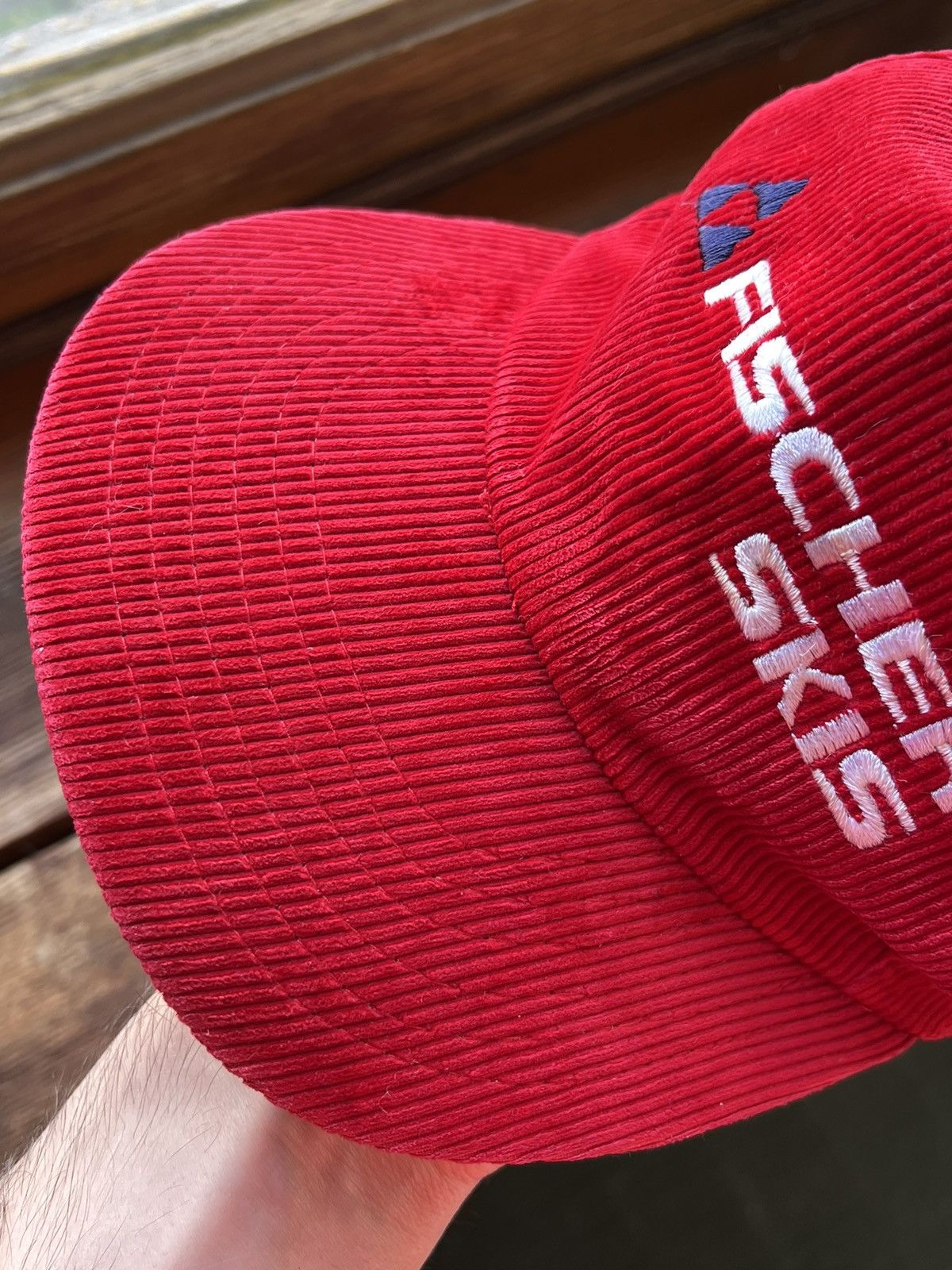 Vintage Vintage Headwear Cap Ficher Skis Red Corduroy Hat Size ONE SIZE - 2 Thumbnail
