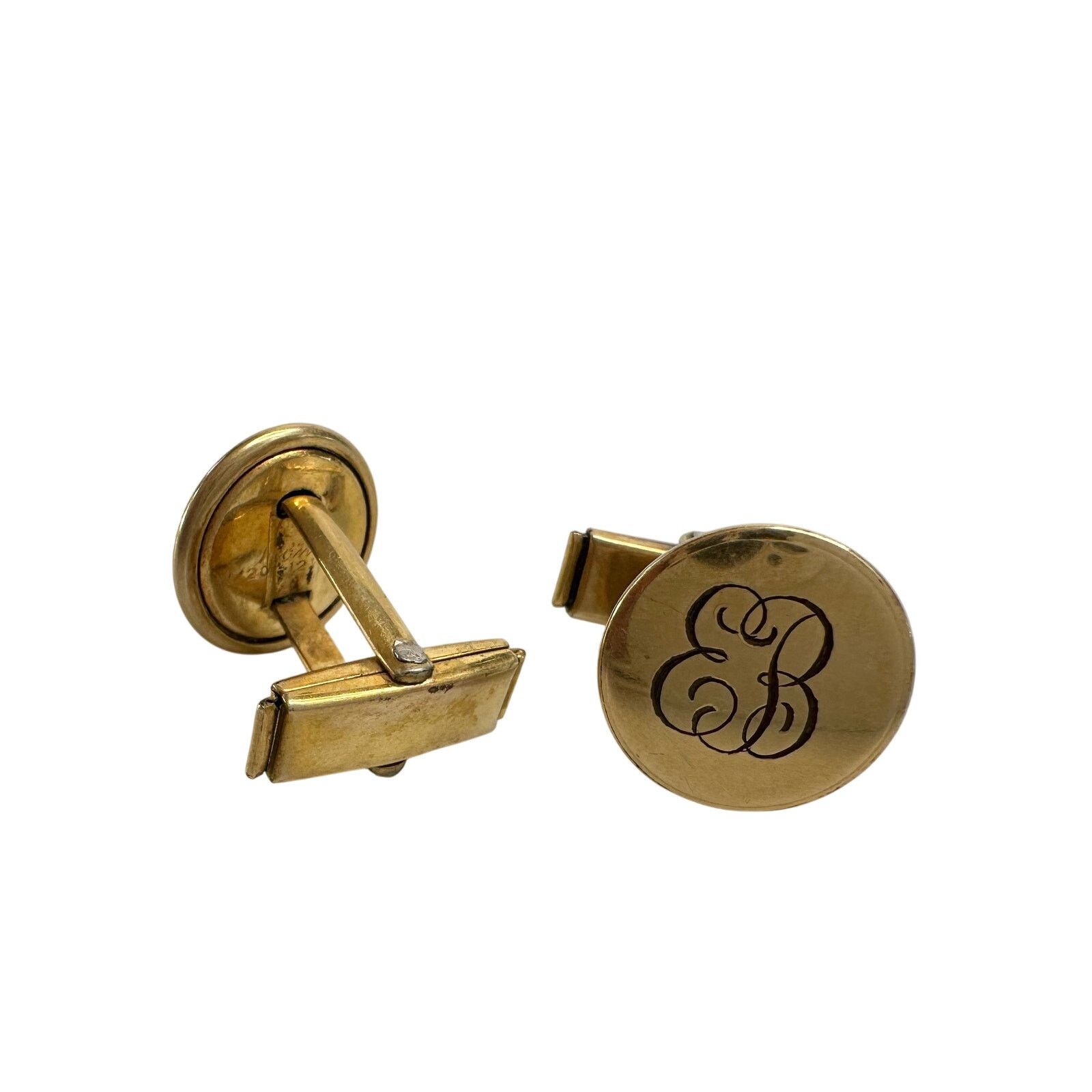 Other Nanasi 12kt Gold Filled Men's Cufflinks - Script EB Initials Size ONE SIZE - 5 Thumbnail