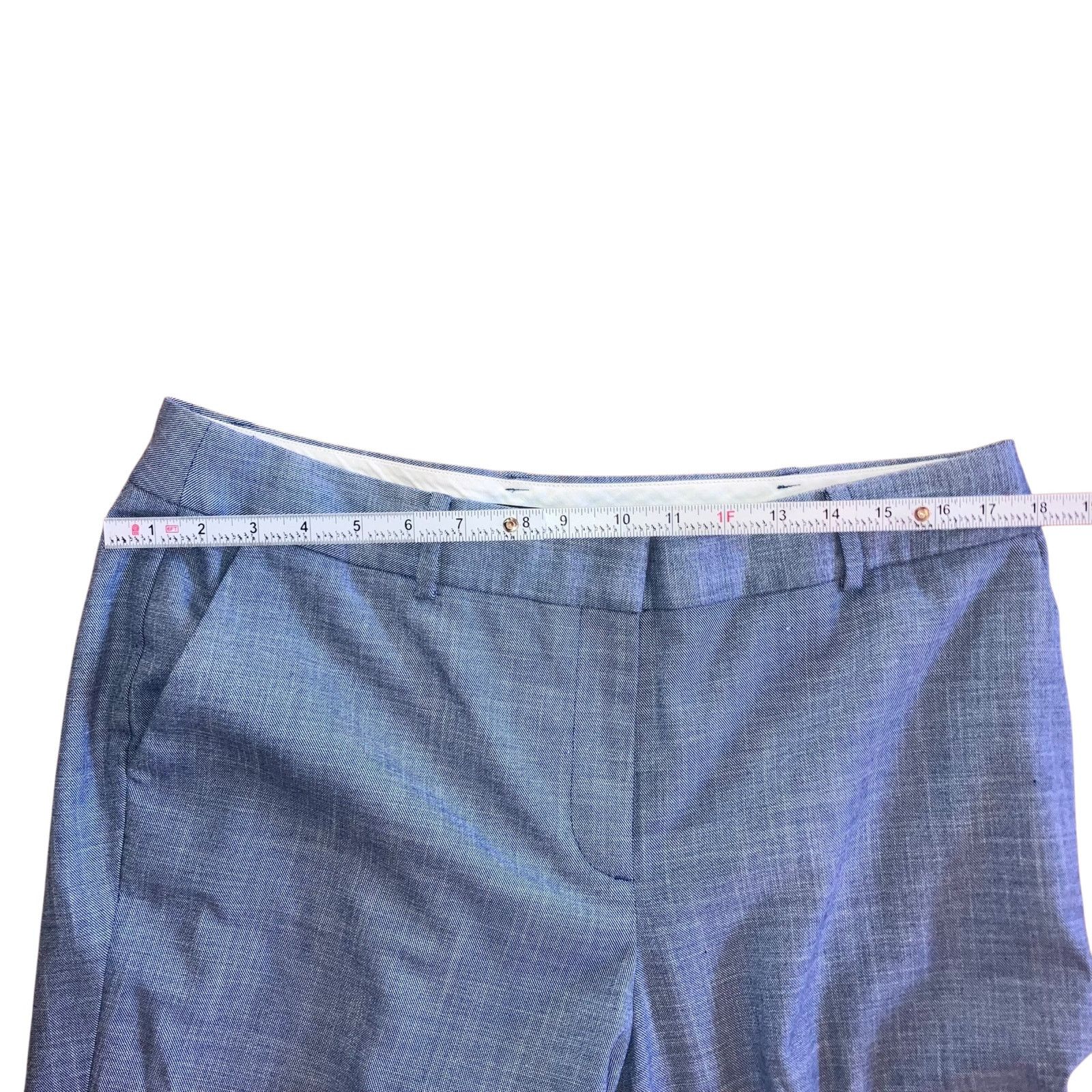 Talbots Light Blue Sharkskin Straight-leg Suit Pants- sz 14P