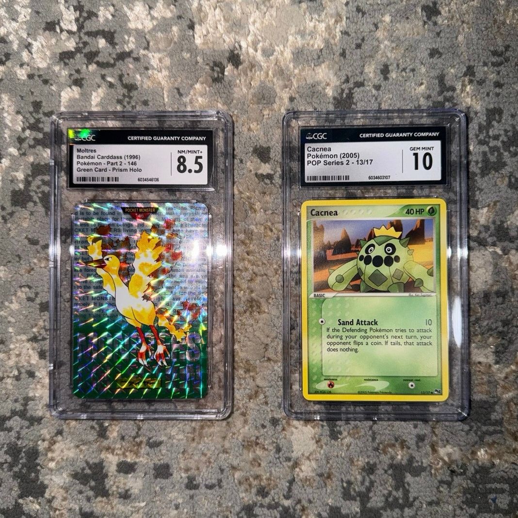 Pokemon Pokémon 1996 Japanese Bandai Moltres Prism Carddass GCG 8.5 Size ONE SIZE - 1 Thumbnail