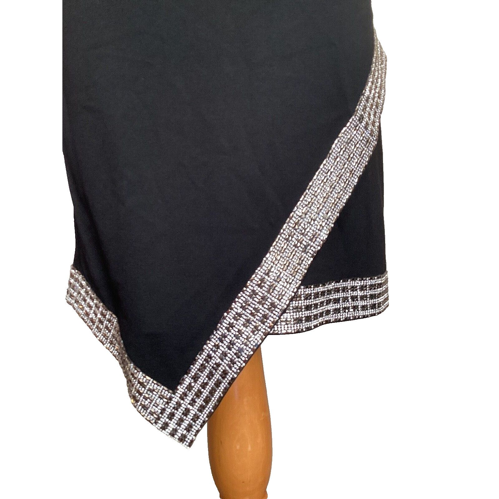 Bebe BEBE BLACK HALTER MINI DRESS RHINESTONE CHOKER JAGGED TRIM S Size S / US 4 / IT 40 - 8 Thumbnail