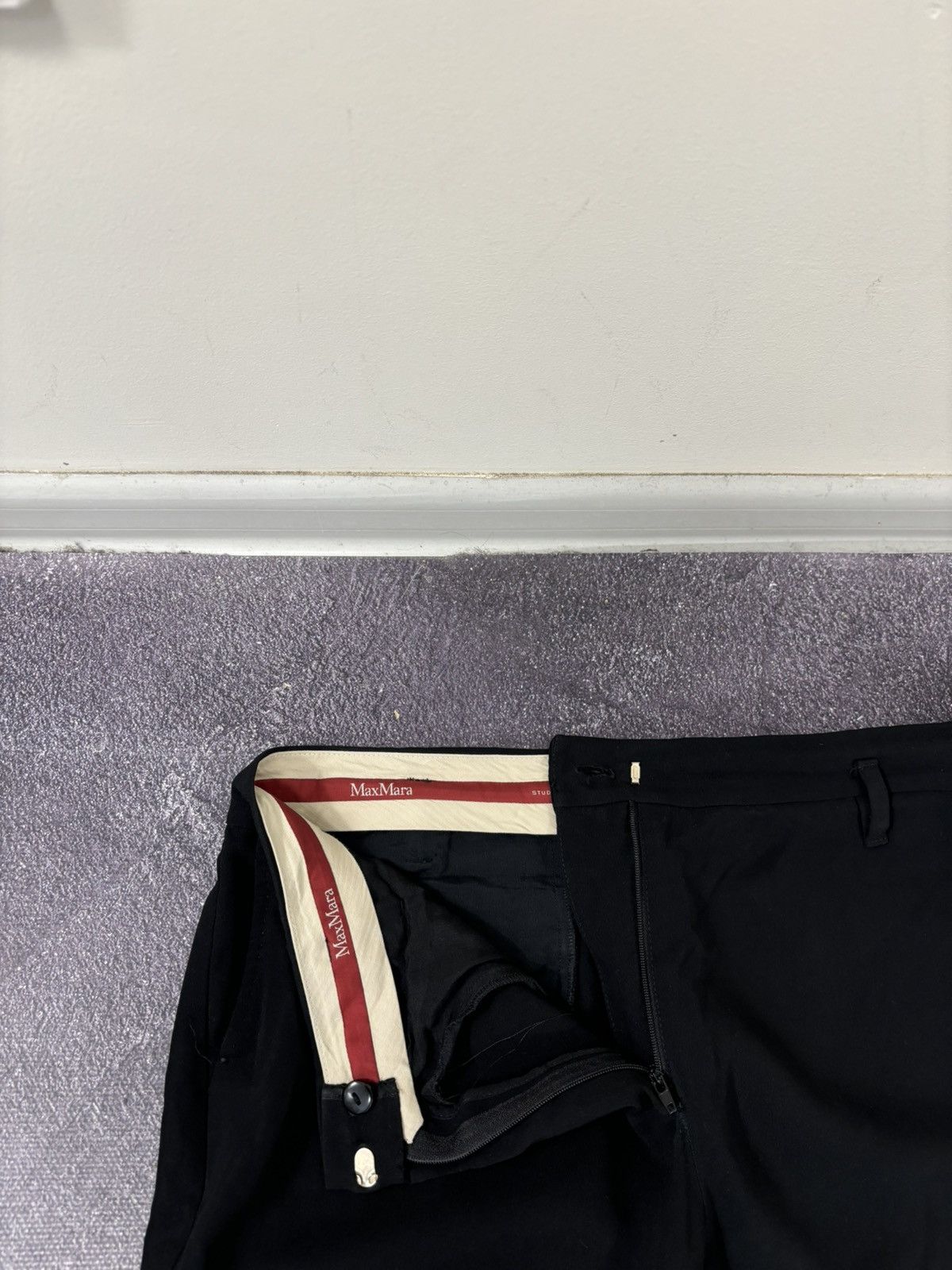 Max Mara Max Mara Studio Jacket & Flared Sable-Fabric Pants Suit Size M / US 6-8 / IT 42-44 - 16 Thumbnail