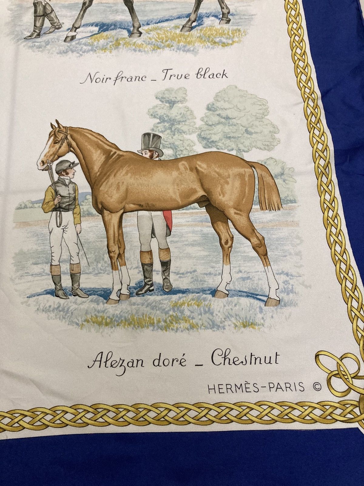 Hermes Vintage Hermes Les Robes Scarf Horses Breed Size ONE SIZE - 4 Thumbnail
