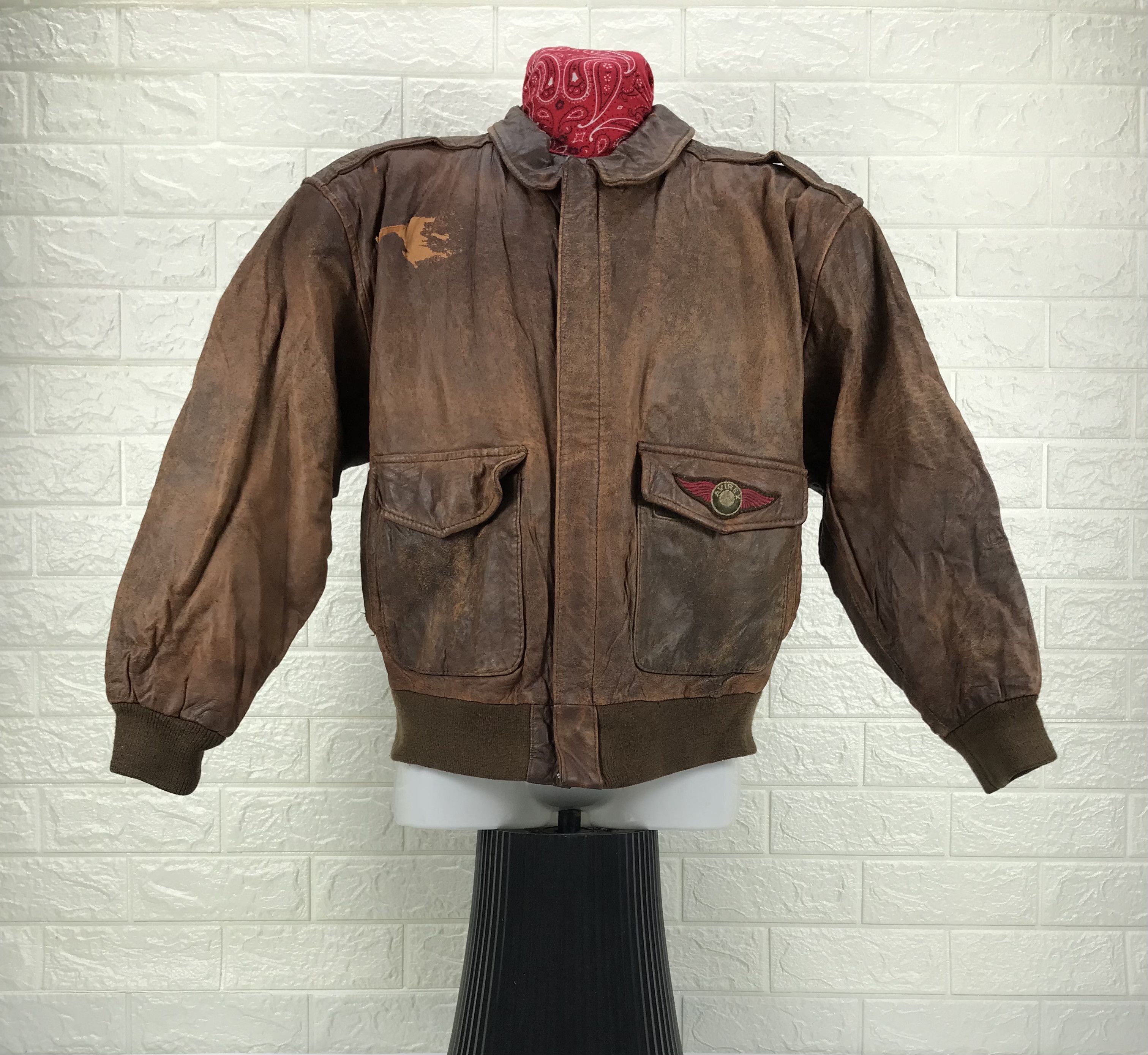 Vintage Avirex US Army Air Force Old Leather Flight Jacket