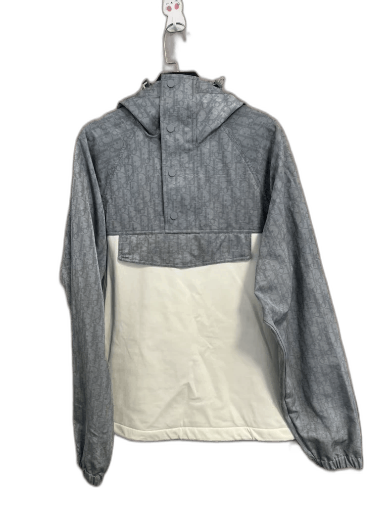 Dior gray printed hooded parka