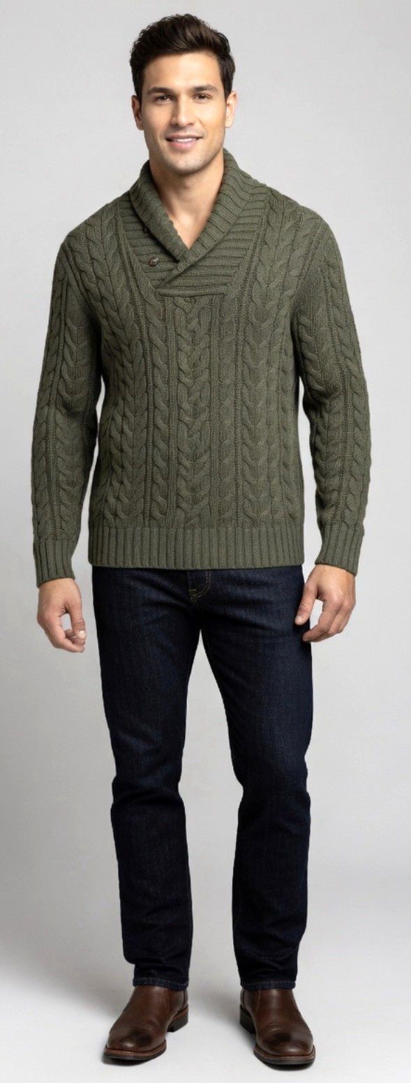 Polo Ralph Lauren Polo Ralph Lauren Aran Cable Knit Sweater Size US XL / EU 56 / 4 - 3 Thumbnail
