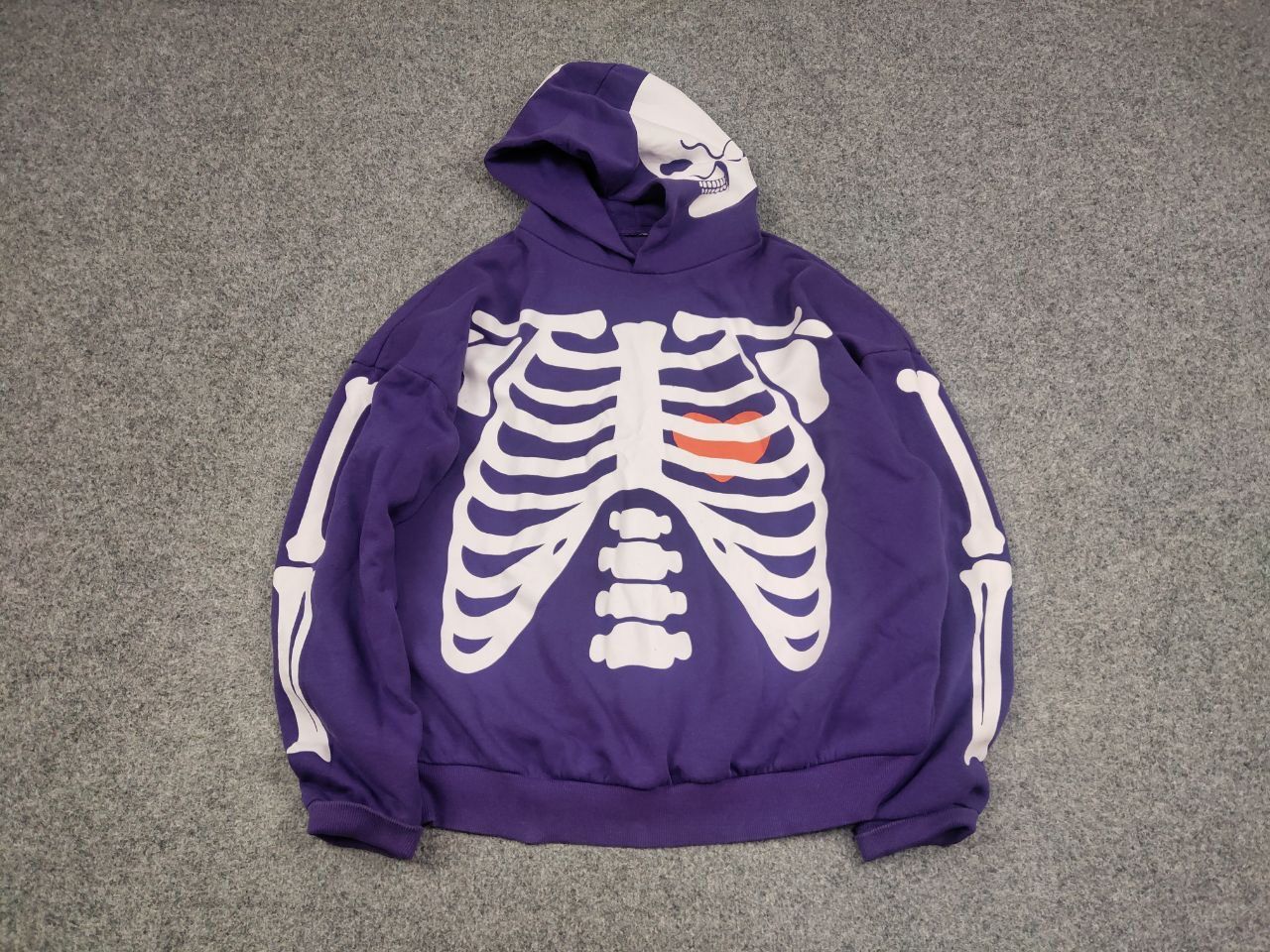 Vintage Vintage Japan Purple Skeleton Oversized Hoodie Y2K LRG Style ...