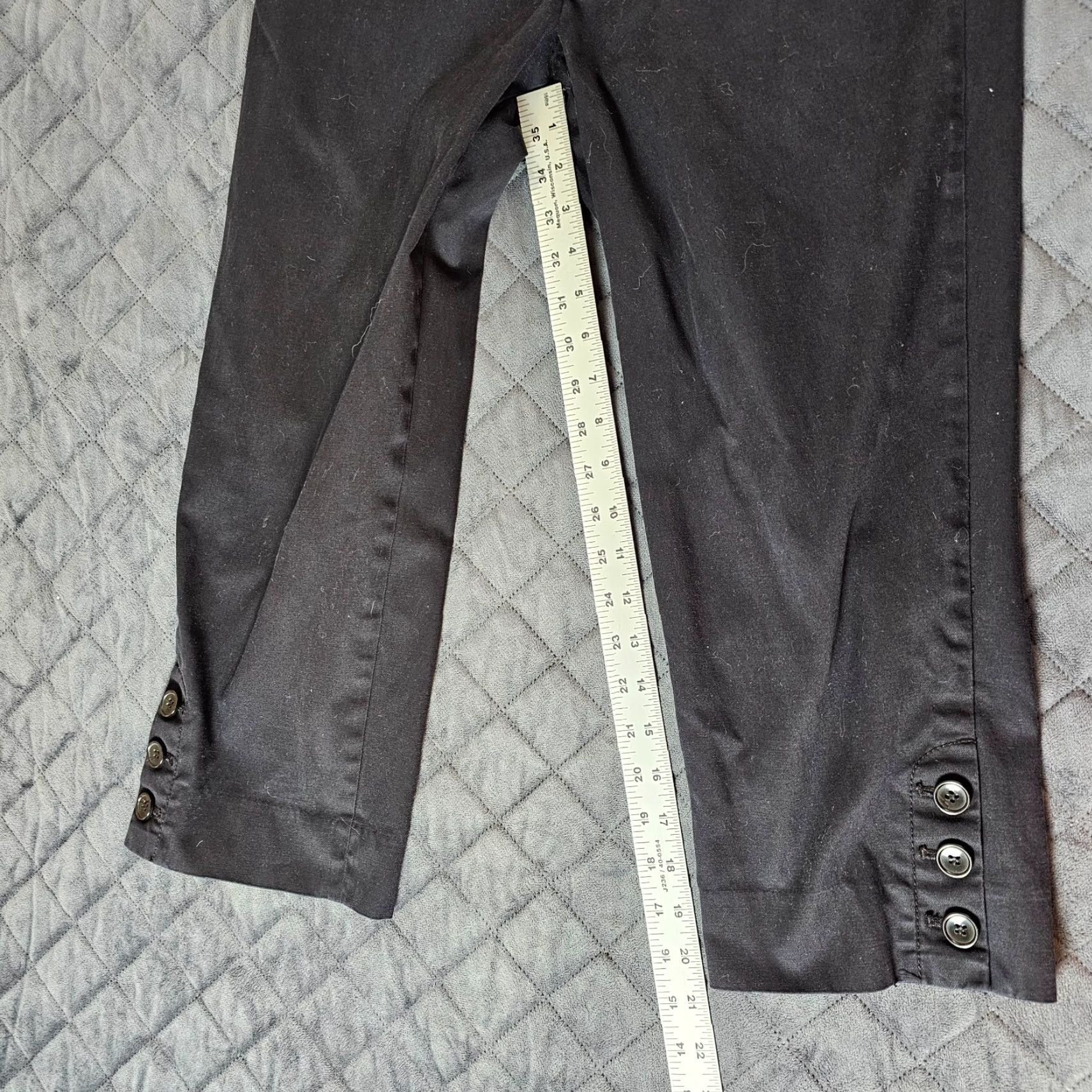Talbots Talbots Black Cropped Pants Women's Size 10 Tapered Classic Fit Size 32" / US 10 / IT 46 - 7 Thumbnail